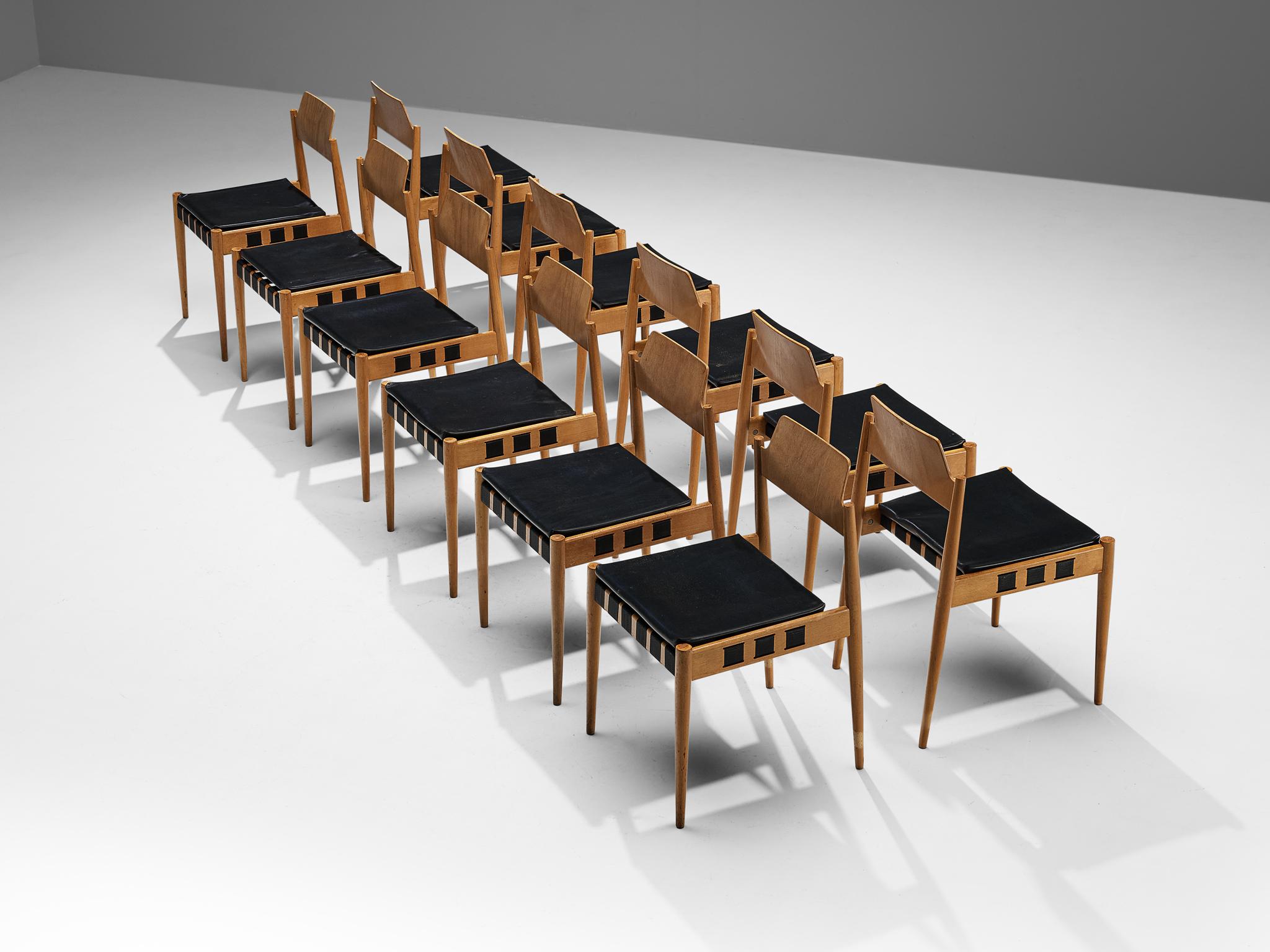 Mid-Century Modern Egon Eiermann for Wilde + Spieth Set of Twelve Dining Chairs 