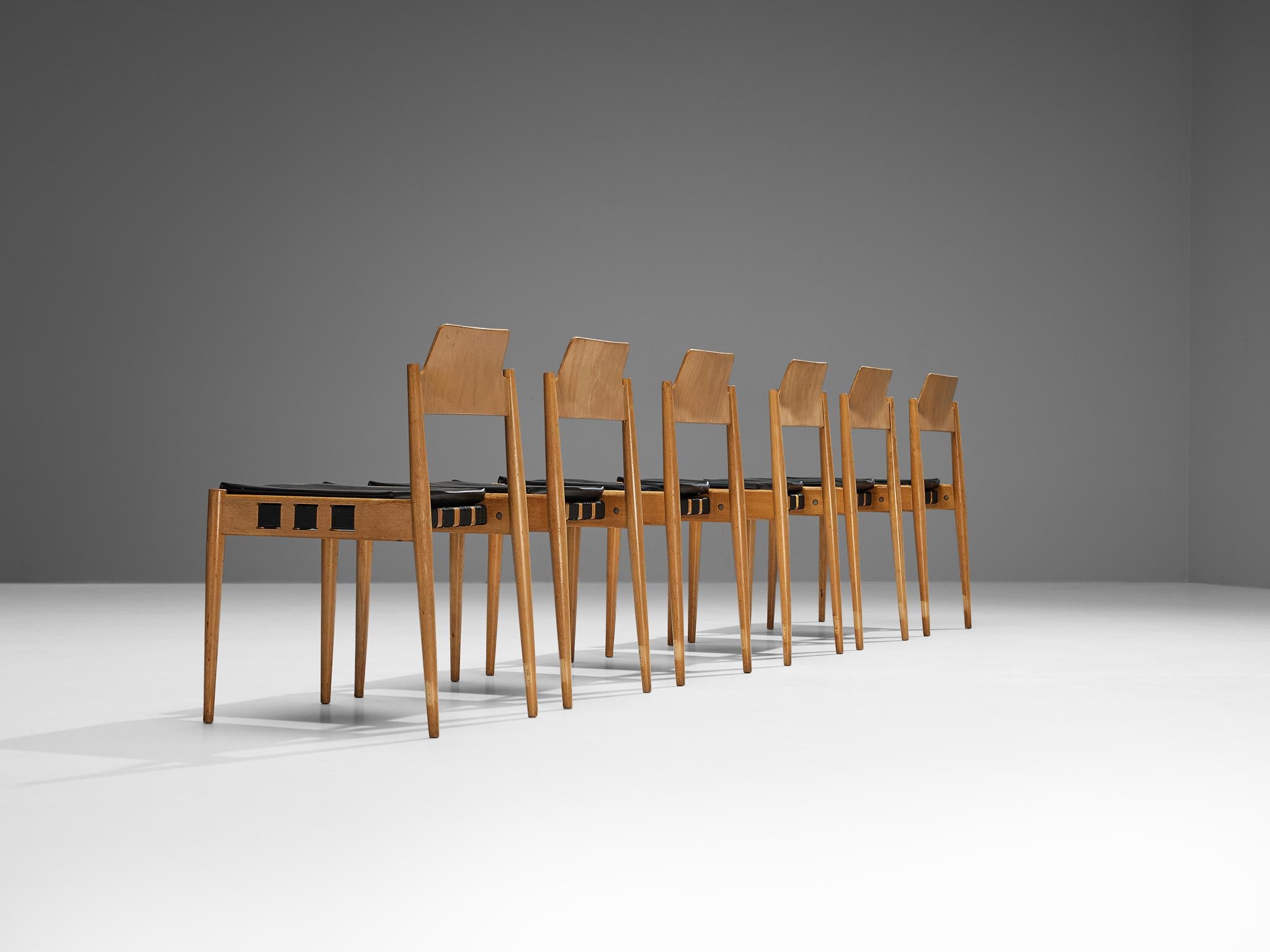 Milieu du XXe siècle Ensemble de douze chaises de salle à manger Egon Eiermann pour Wilde + Spieth  en vente