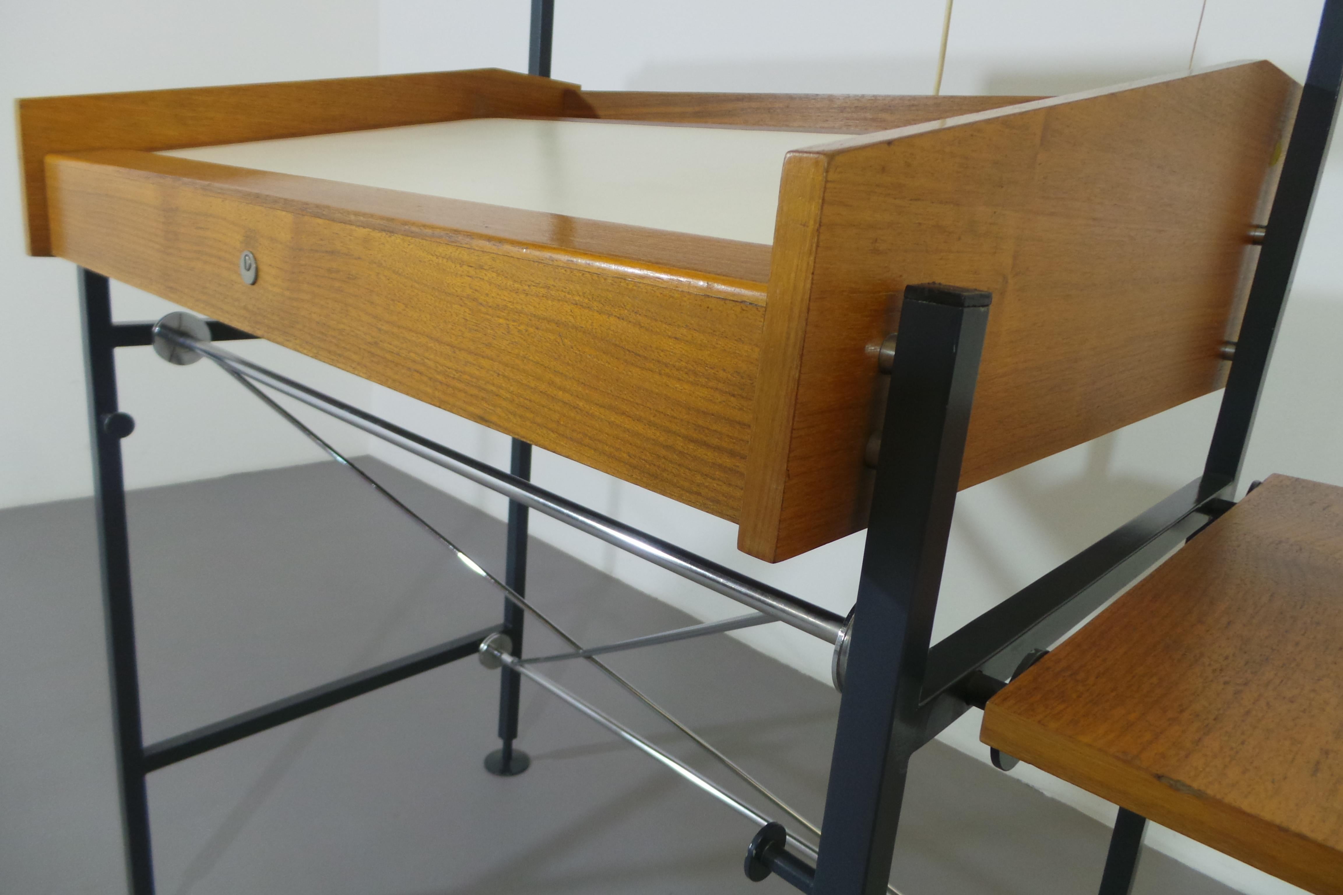 Egon Eiermann High Writing Desk Produced by Gustav Veith, 1968 In Good Condition For Sale In Köln, NRW