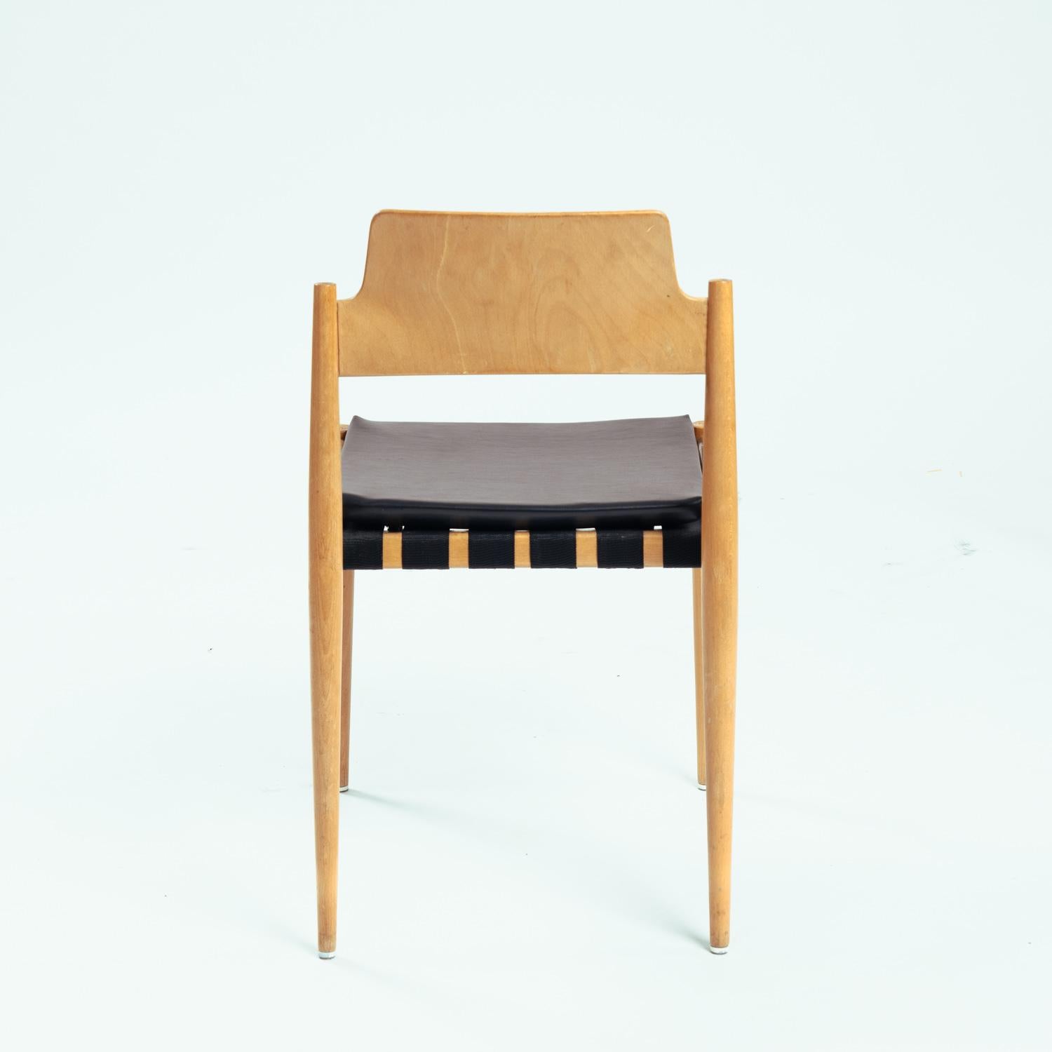 Leather Egon Eiermann SE119 architect chair, Germany, 1961 For Sale