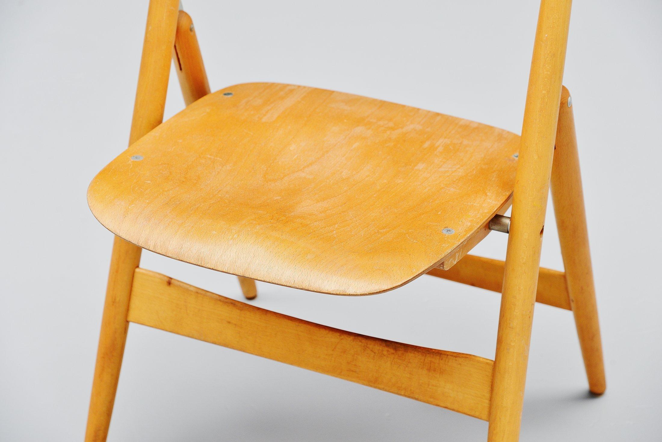 Mid-20th Century Egon Eiermann SE18 Folding Chairs Wilde & Spieth, 1952