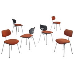 Egon Eiermann Set of Six Steel Dining Chairs