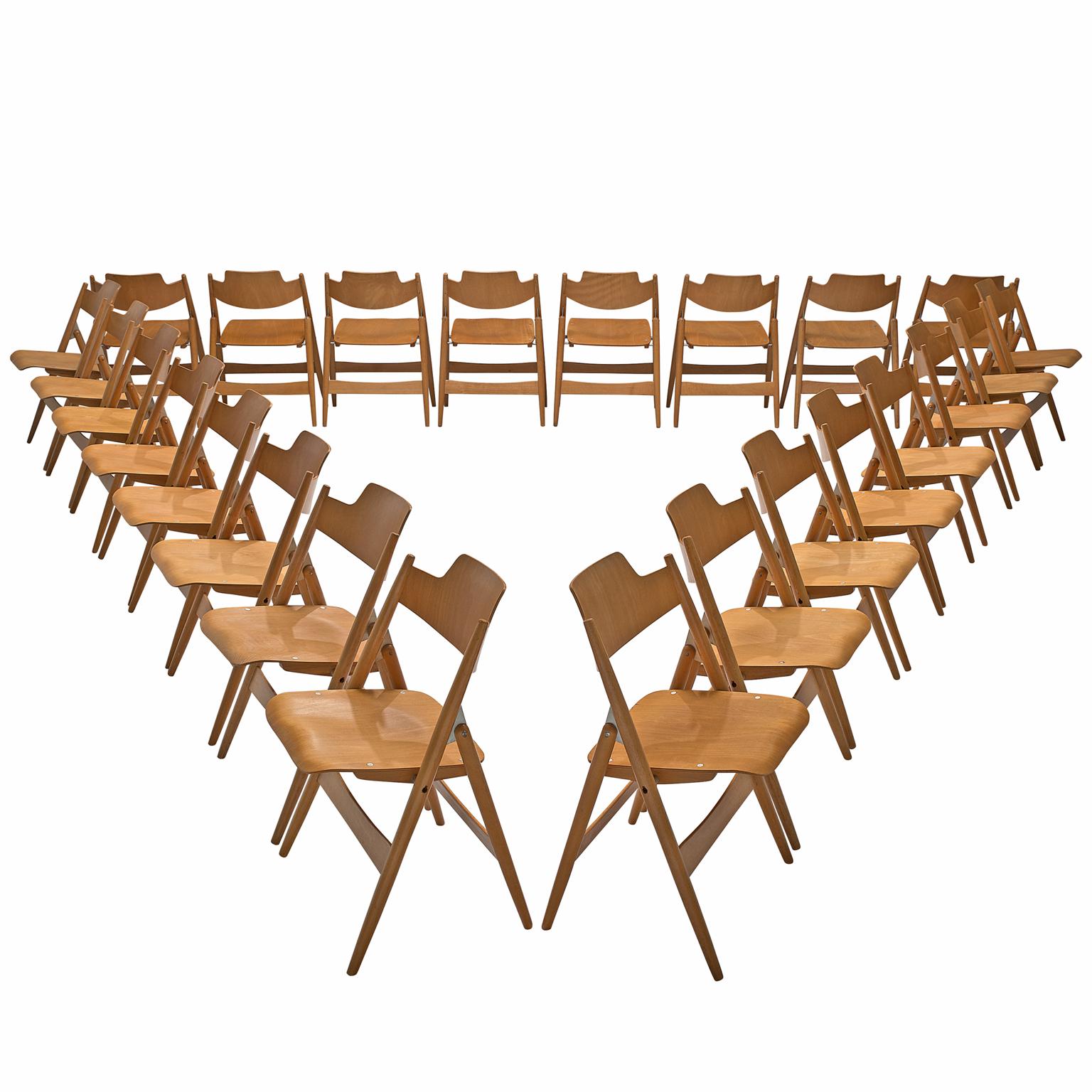 Egon Eiermann Set of Twenty-Four Folding Chairs SE18