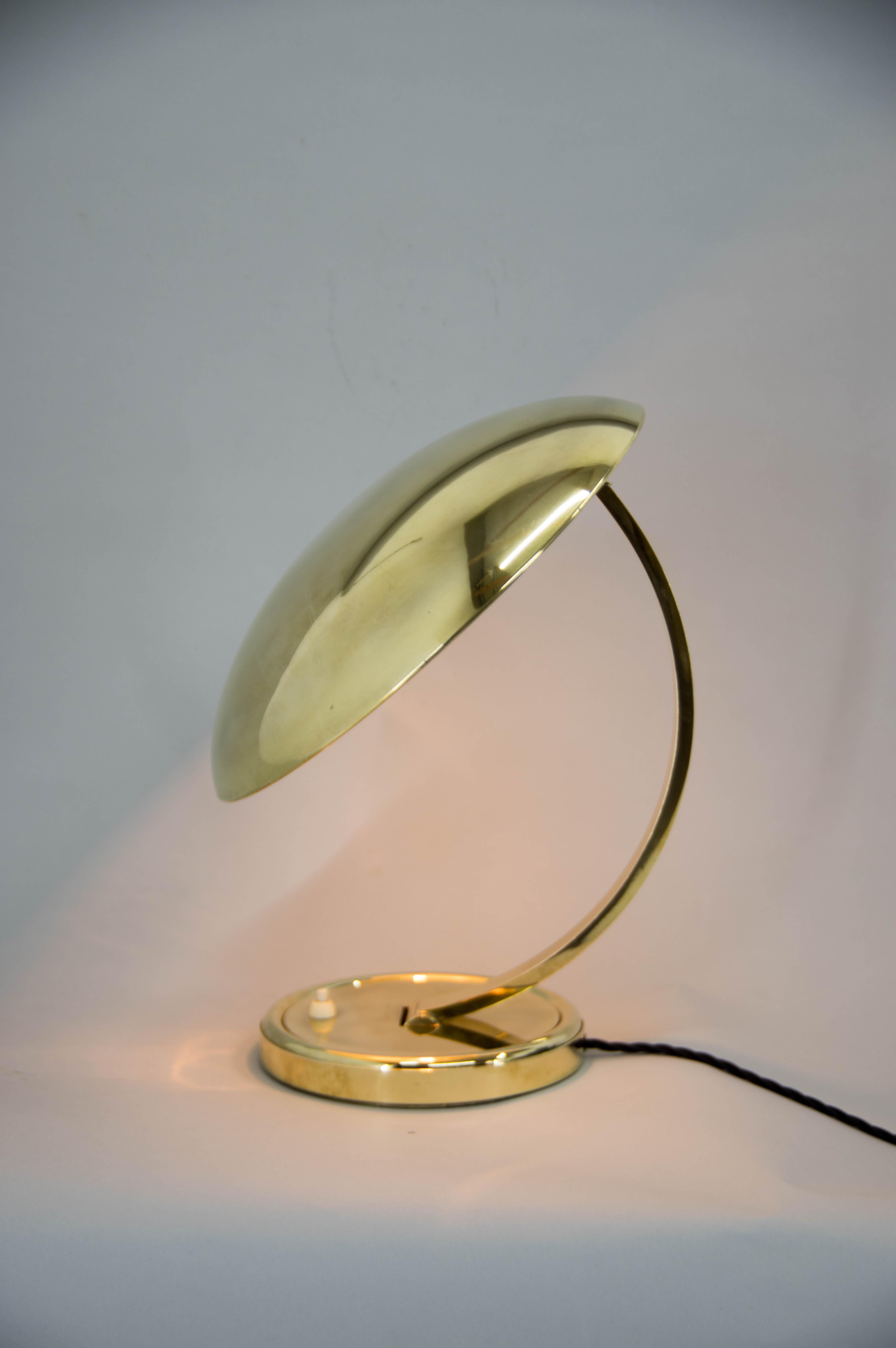 Egon Hillebrand Brass Table Lamp, 1960s, Restored 4
