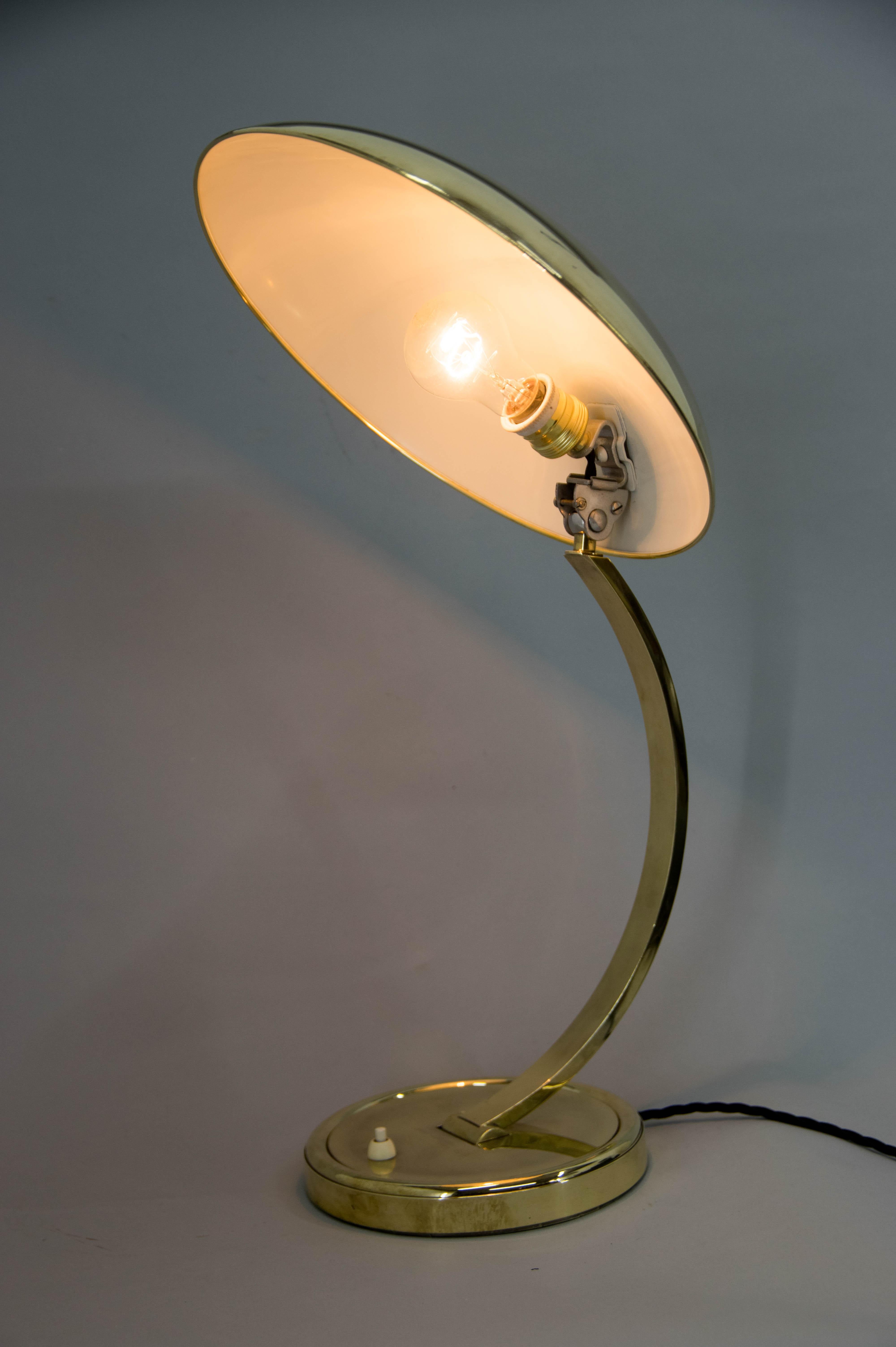 Egon Hillebrand Brass Table Lamp, 1960s, Restored 5