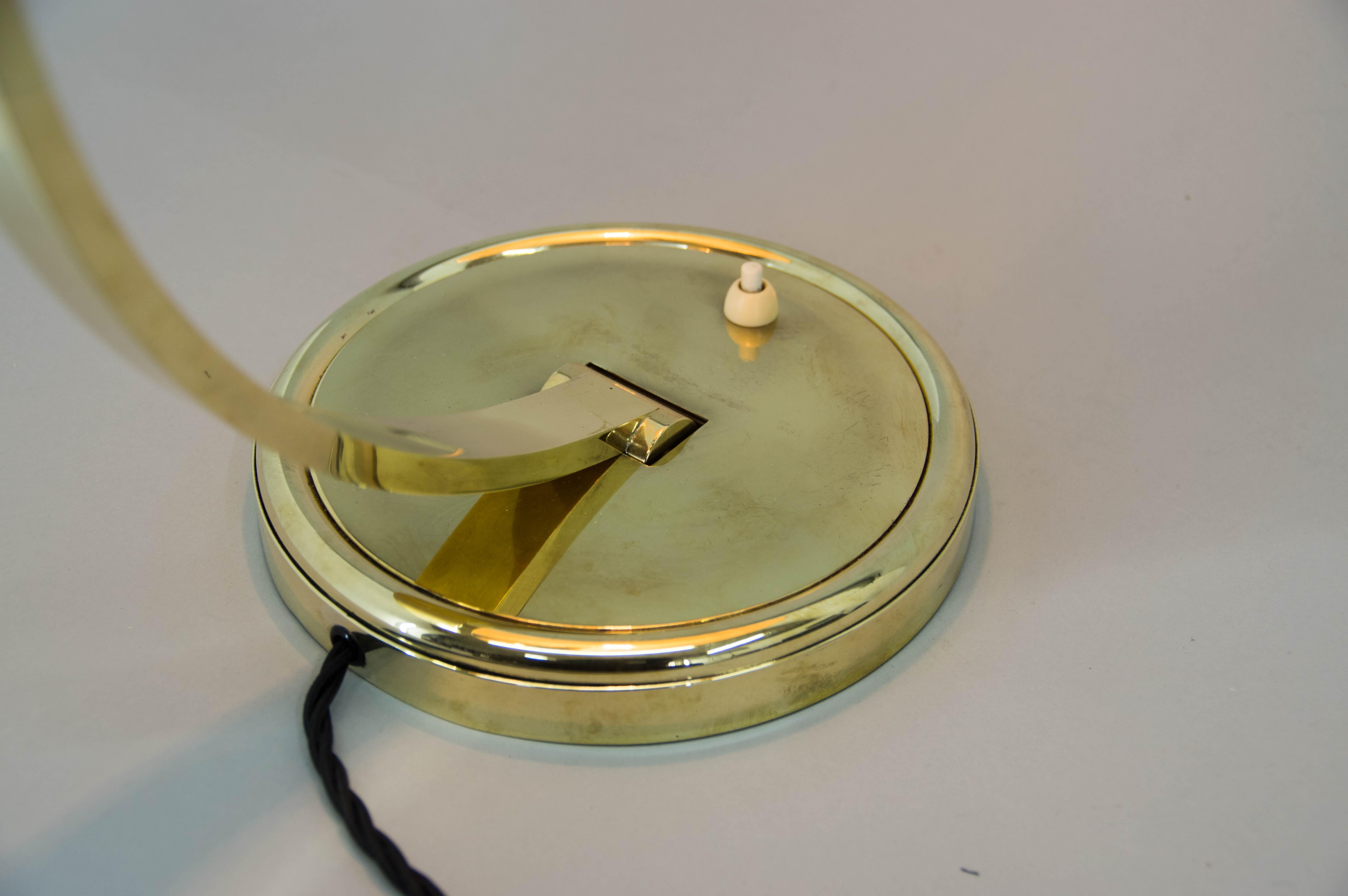 Egon Hillebrand Brass Table Lamp, 1960s, Restored 7