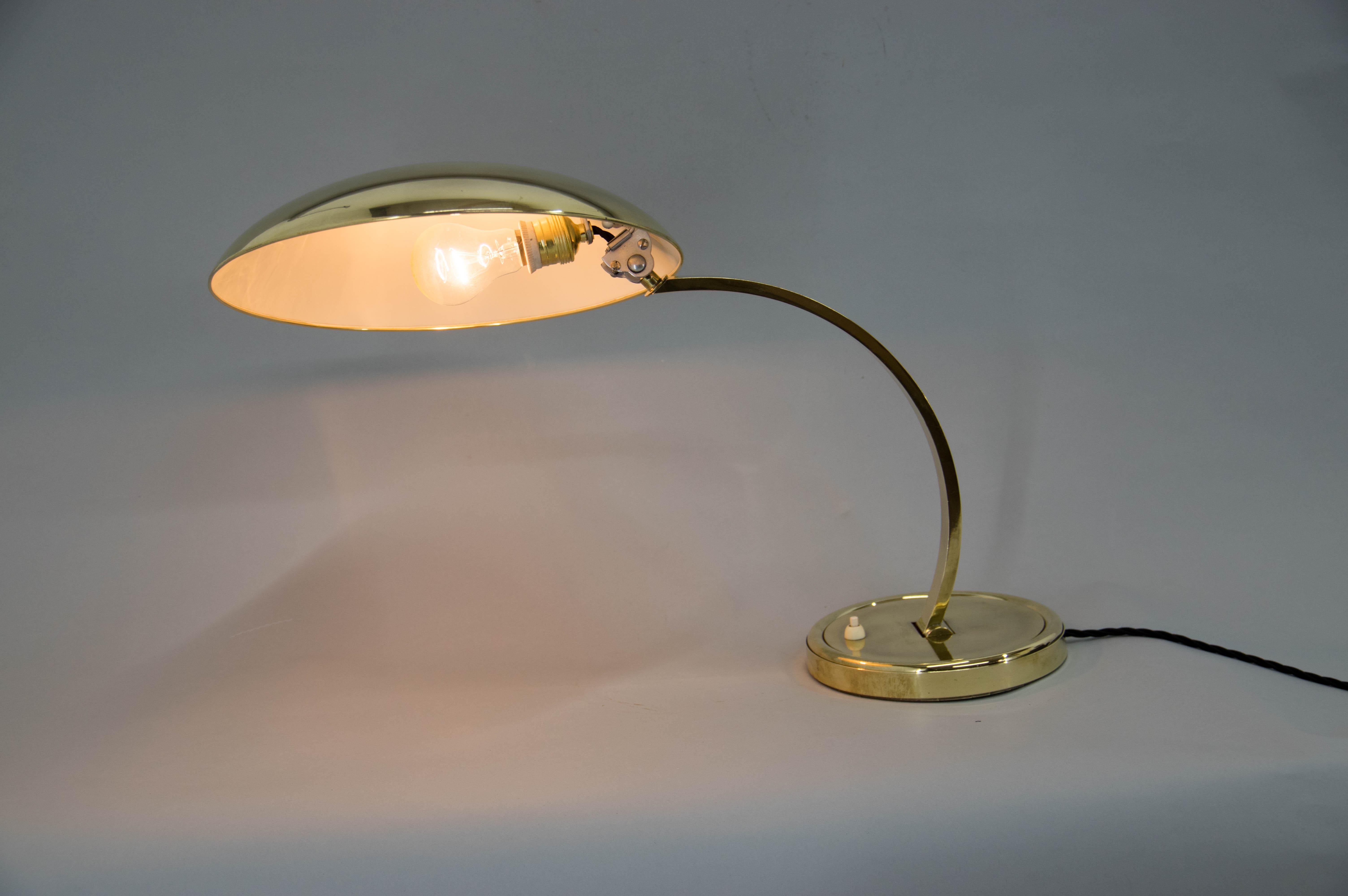 Egon Hillebrand Brass Table Lamp, 1960s, Restored 2