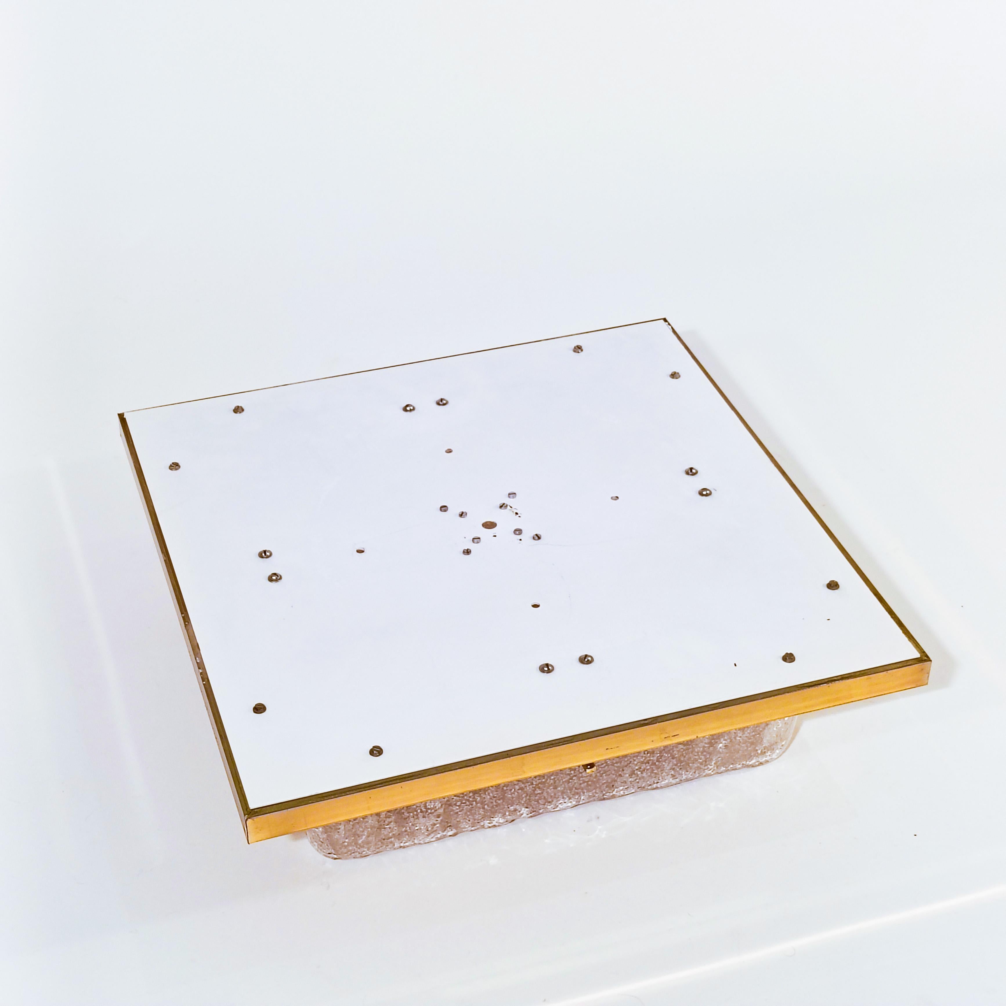 Egon Hillebrand. Hollywood Regency gilded flush mount, Germany, 1960s For Sale 5