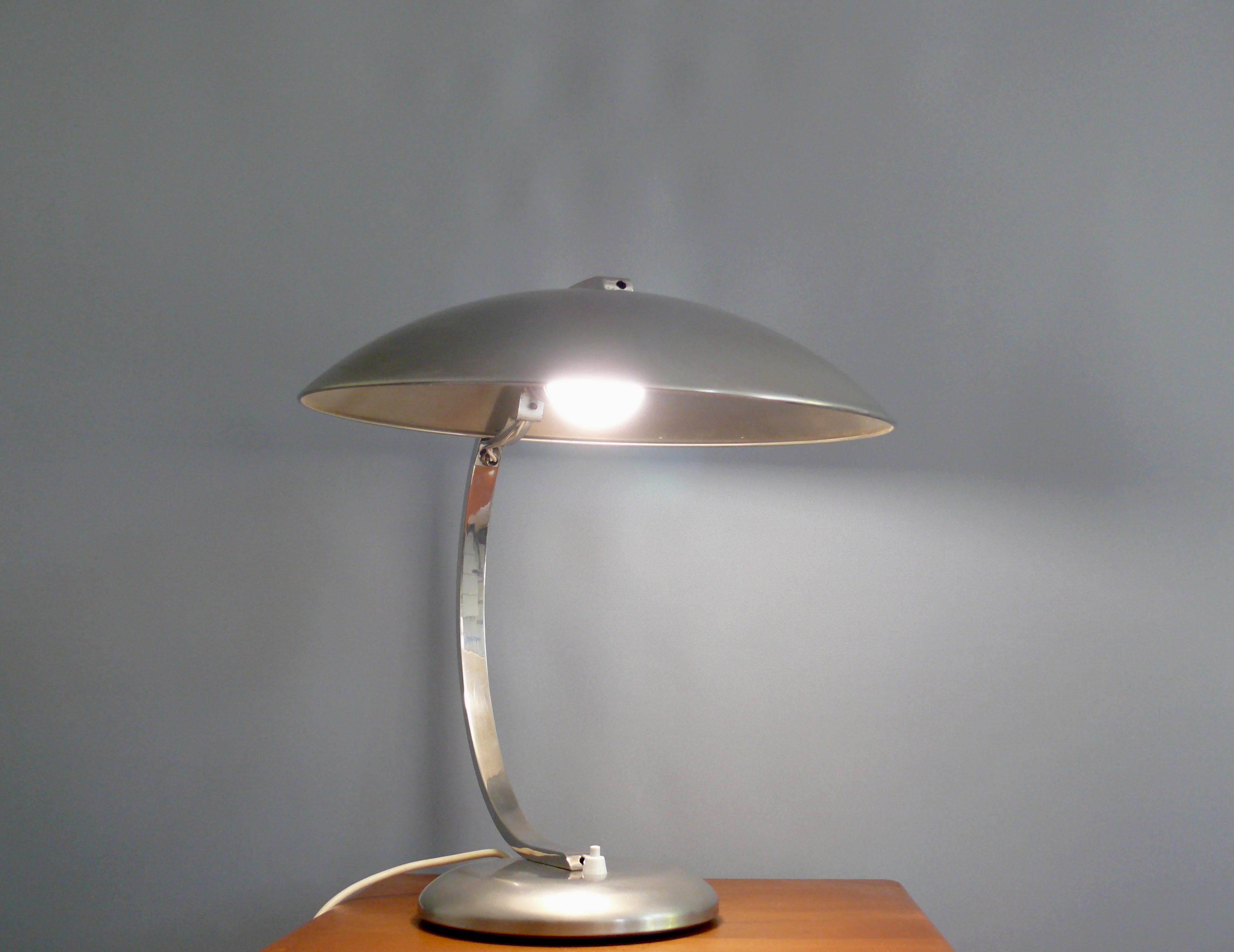 Egon Hillebrand Table Lamp - Bauhaus Desk Lamp - 'Gleibo', Germany, 1940s 13