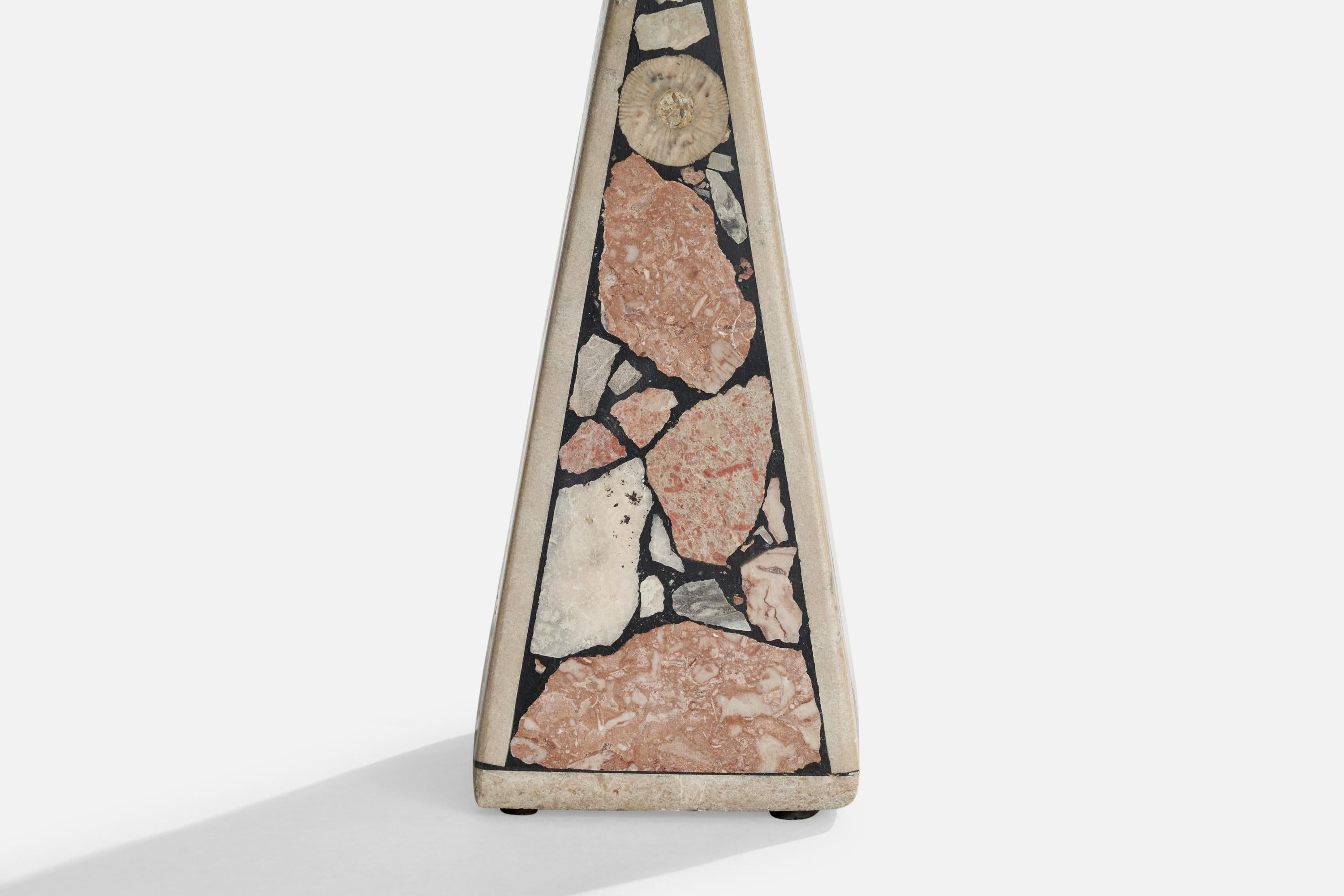 Fin du 20e siècle Egon Jakobsson, lampe de table, pierre fossile, Suède, années 1990 en vente
