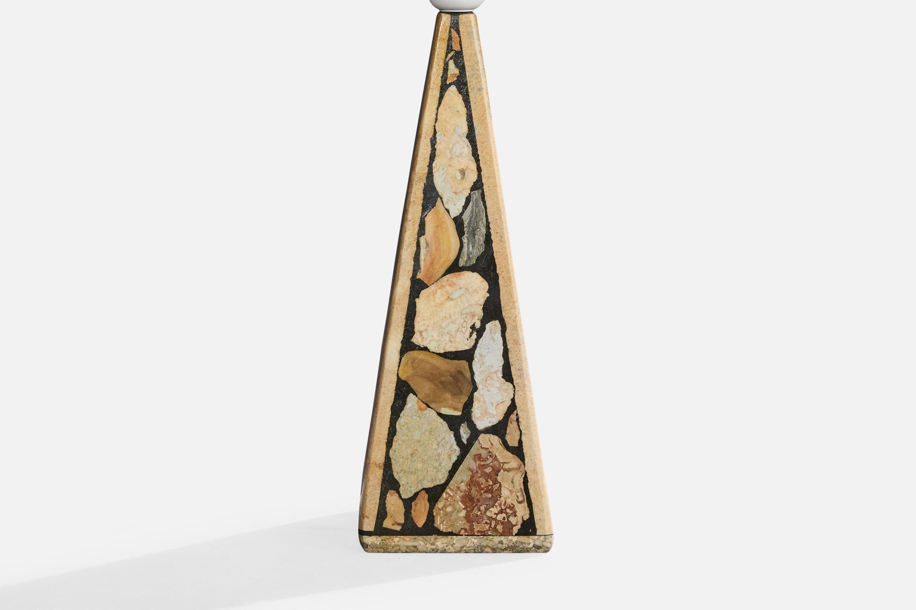 Egon Jakobsson, Table Lamp, Fossil Stone, Sweden, 1990s In Good Condition For Sale In High Point, NC
