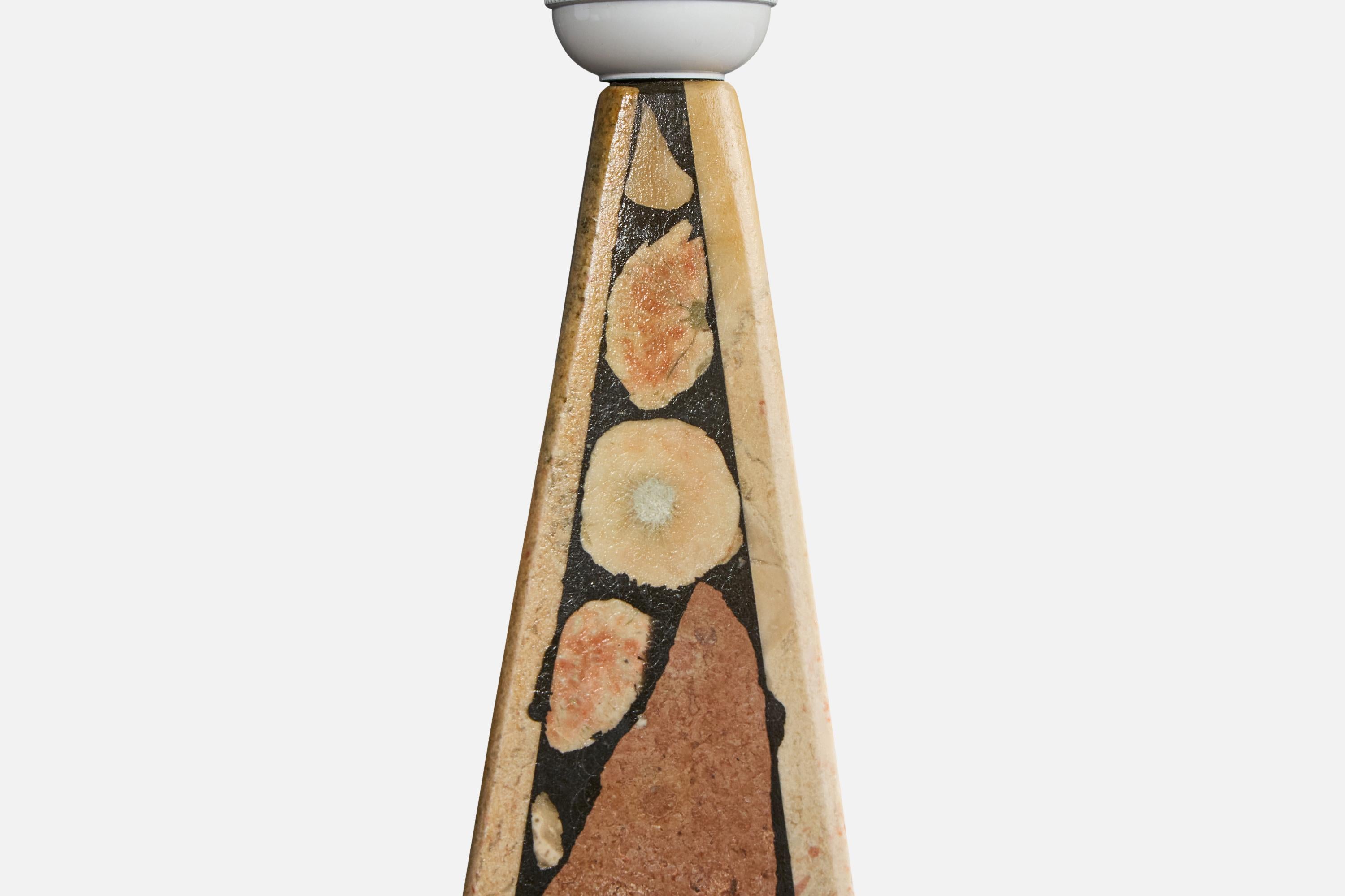 Egon Jakobsson, Table Lamp, Fossil Stone, Sweden, 1990s For Sale 2