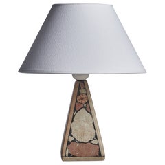 Créateur suédois, lampe de bureau, pierre fossile, Suède, 1970