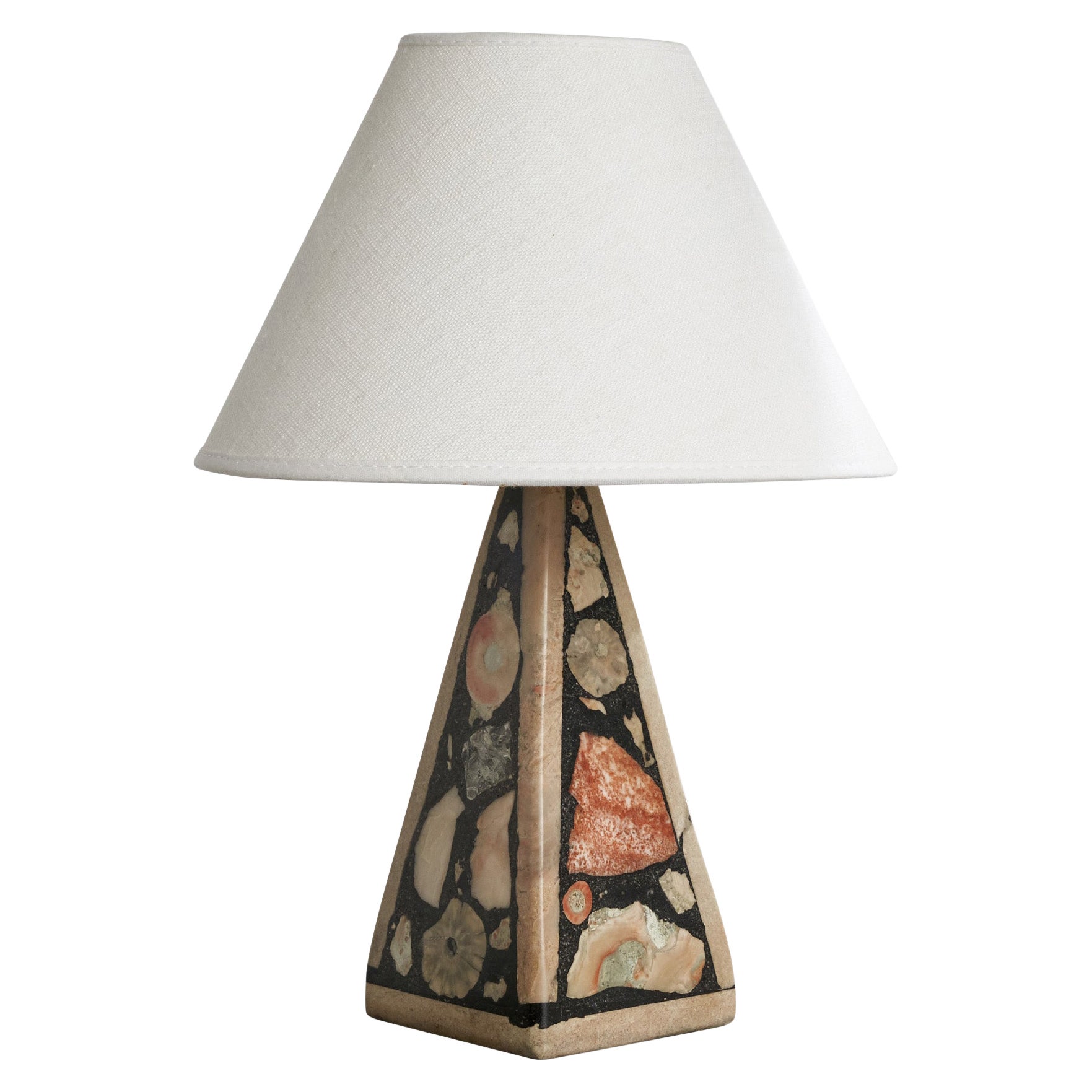 Egon Jakobsson, Table Lamp, Fossil Stone, Sweden, 1990s For Sale