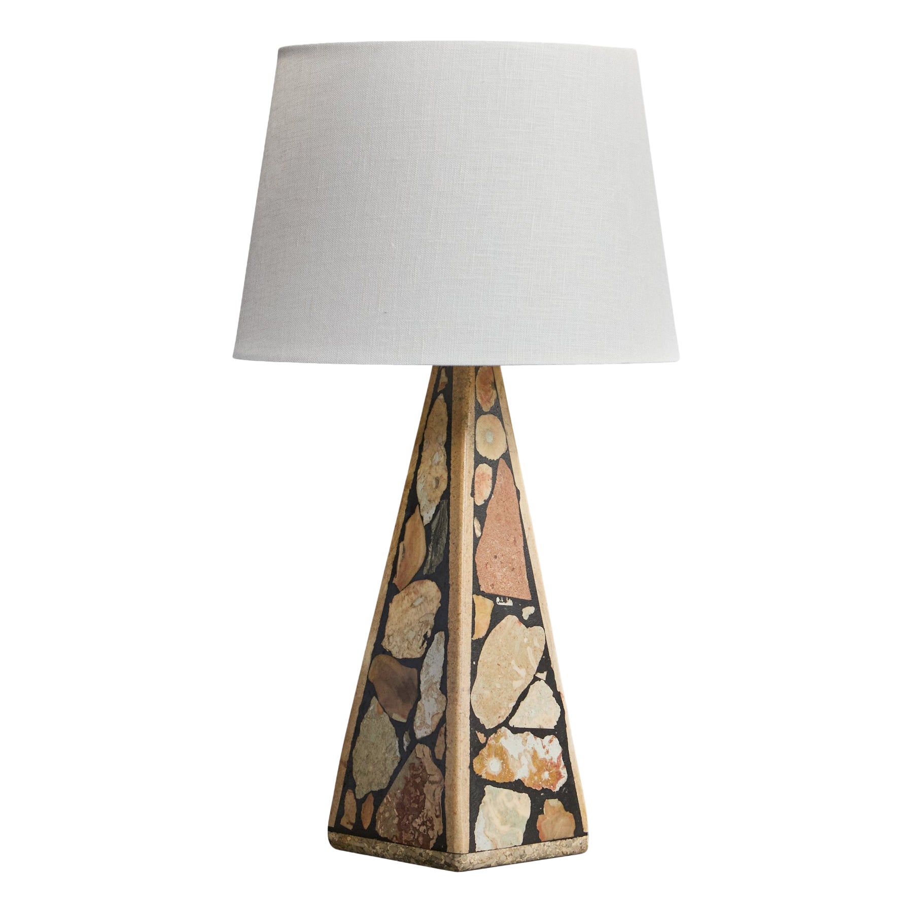 Egon Jakobsson, Table Lamp, Fossil Stone, Sweden, 1990s For Sale