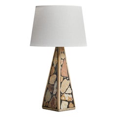 Egon Jakobsson, Table Lamp, Fossil Stone, Sweden, 1990s