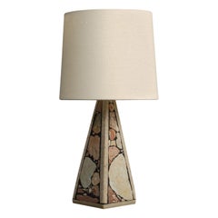 Egon Jakobsson, Table Lamp, Fossil Stone, Sweden, 1990s