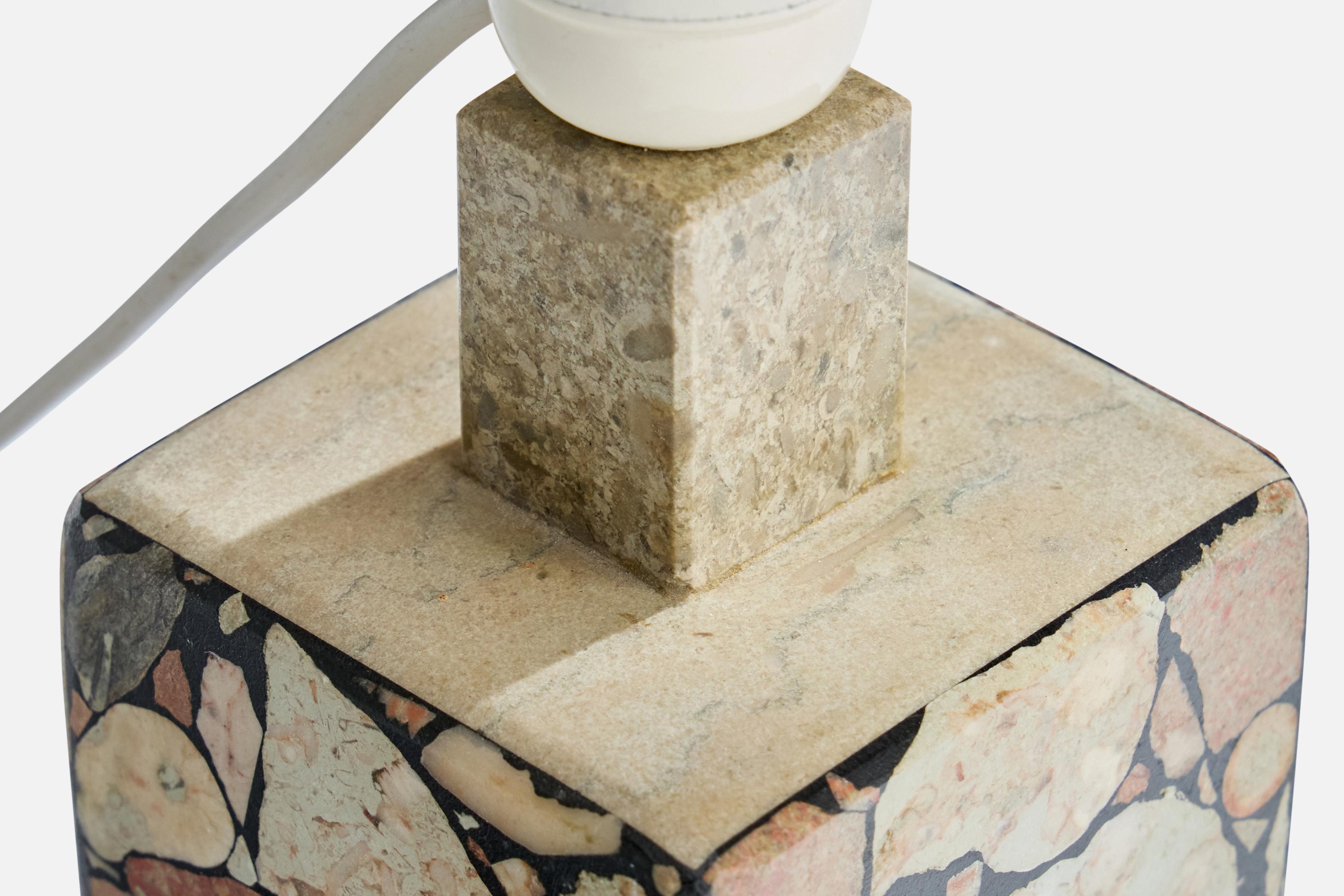 Egon Jakobsson, Lámpara de mesa, Piedra, Suecia, década de 1990 en venta 1