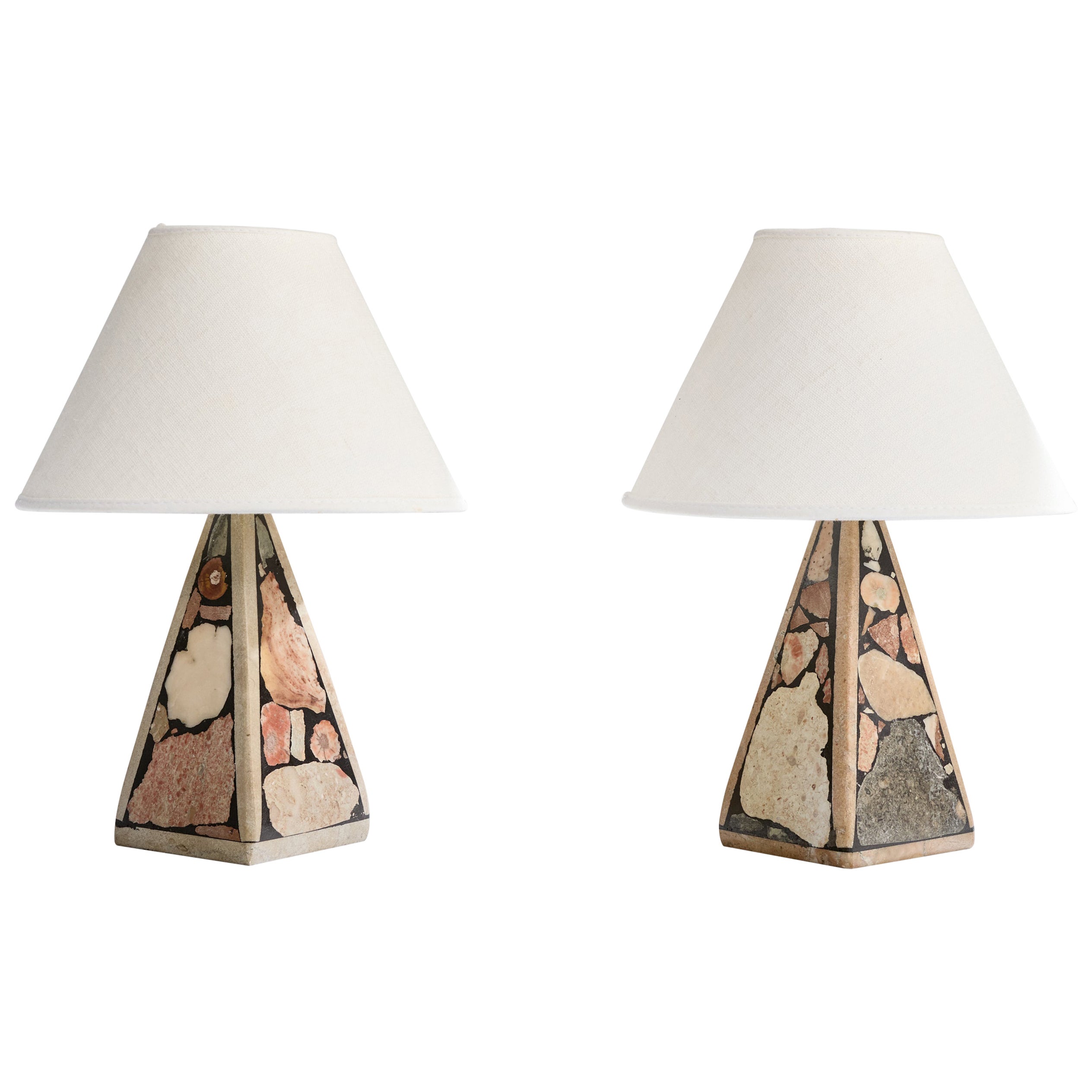 Designer suédois, lampes de table, pierre, Suède, années 1980