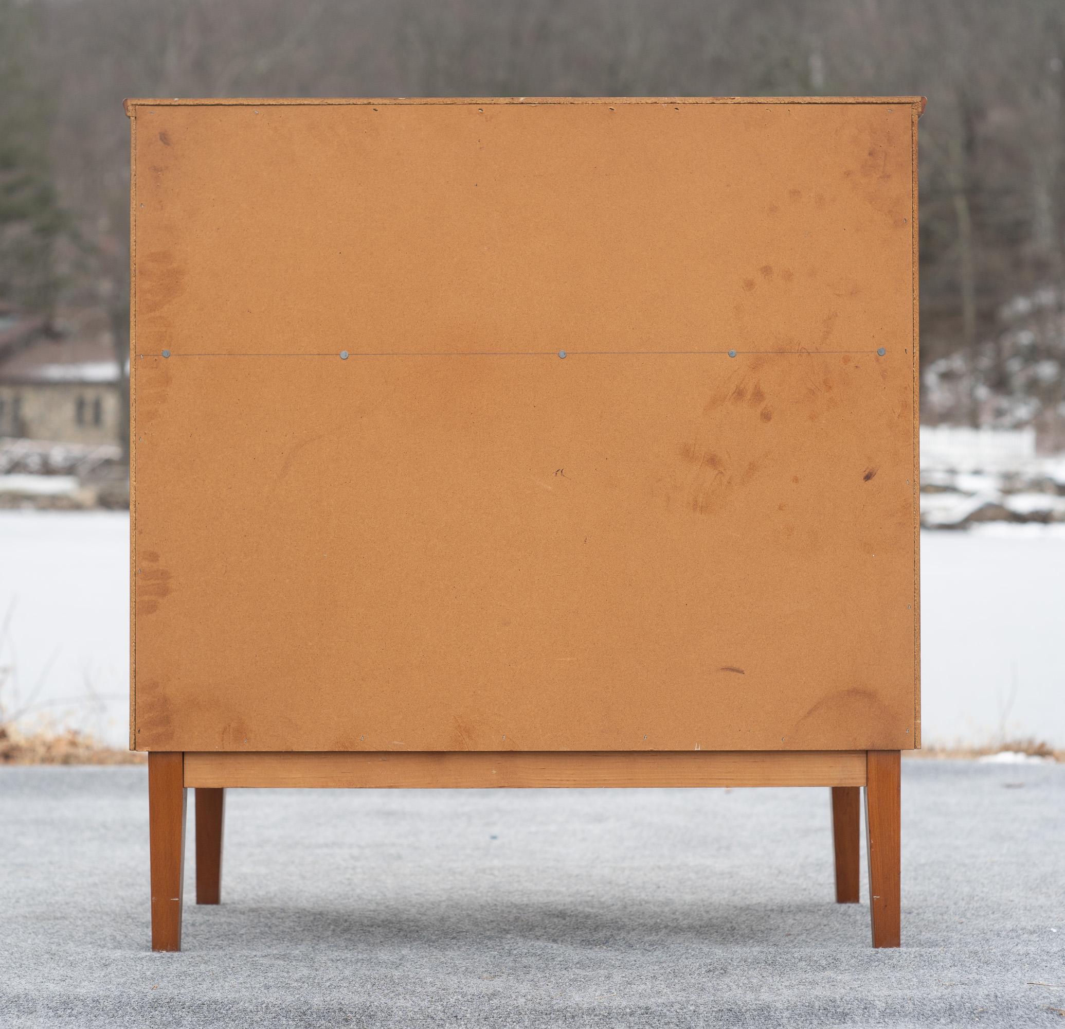 Egon Ostergaard for SMI Sweden Bookmatched Teak Roll Top Desk or Secretary For Sale 4