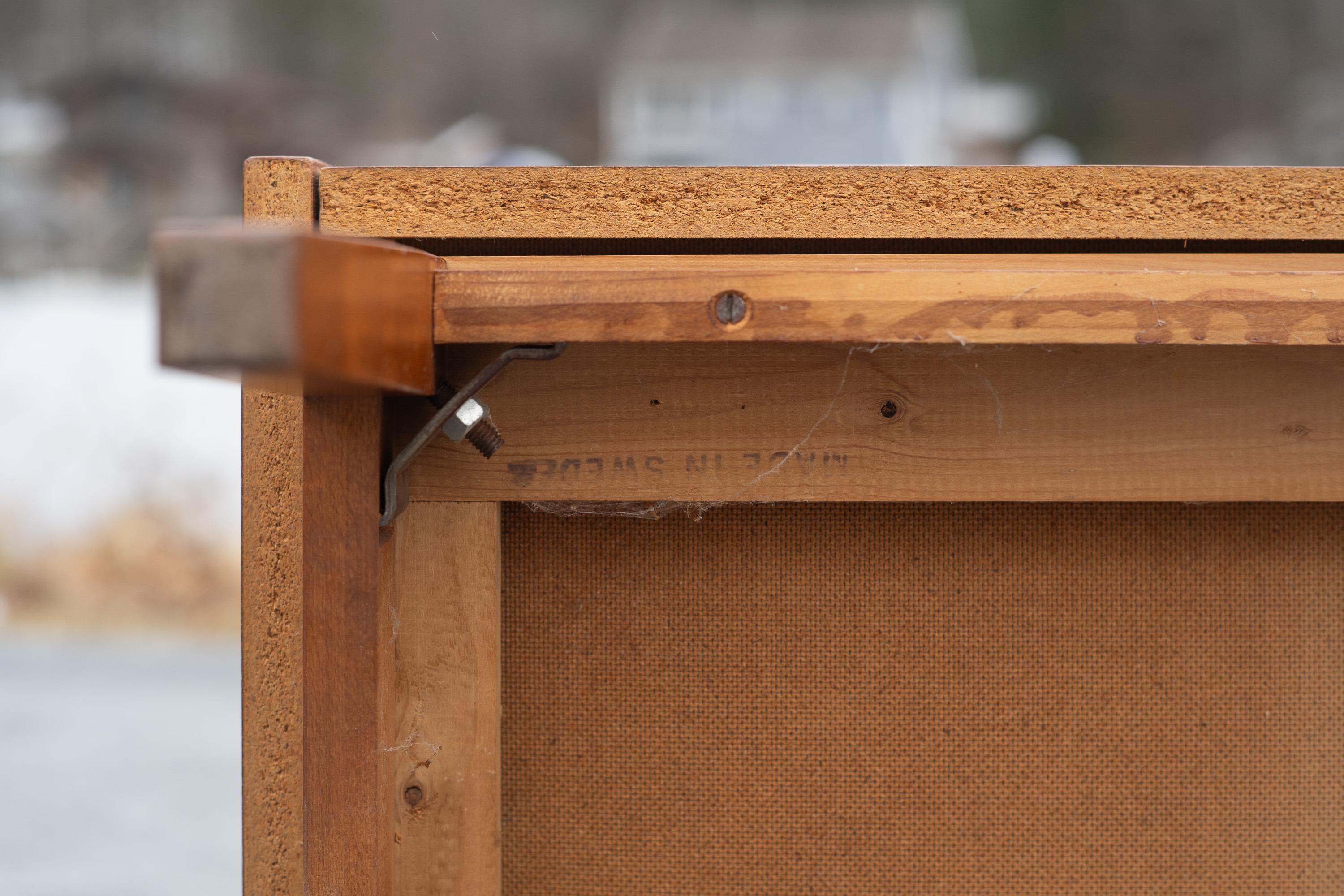 Egon Ostergaard for SMI Sweden Bookmatched Teak Roll Top Desk or Secretary For Sale 5
