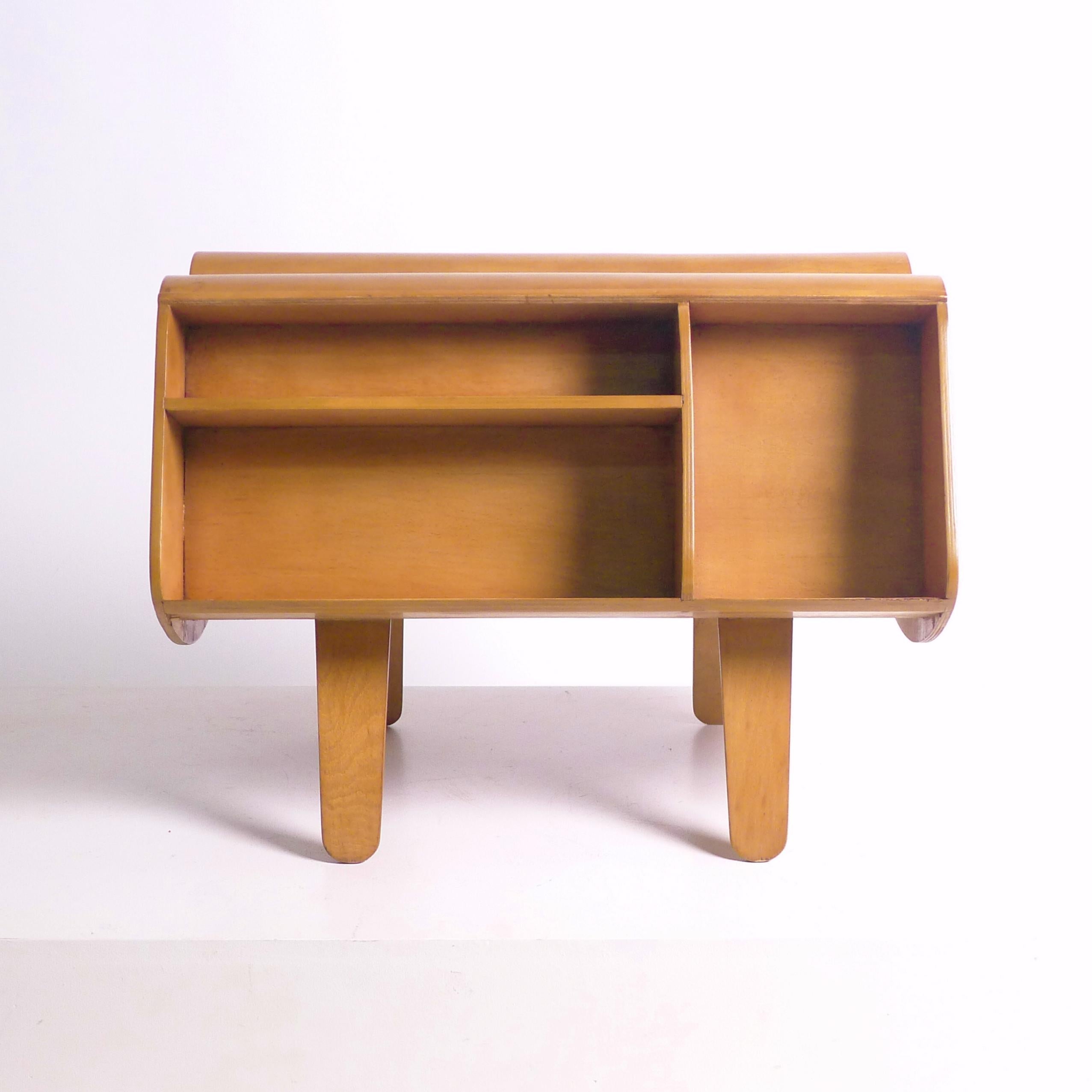 Egon Riss (1901-1964)
Penguin Donkey, Mark 1
birch plywood
60cm wide, 43cm high, 42cm deep

This original Isokon Penguin Donkey Mark 1 was designed by the architect Egon Riss in 1939 and made by Isokon, probably the most forward-thinking British