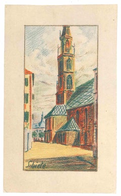Church of Bolzano - Lithograph - 1990
