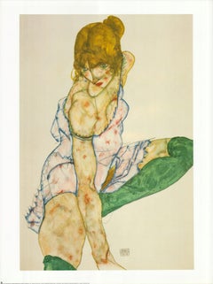 Egon Schiele 'Blonde Girl with Green Stockings' 1997