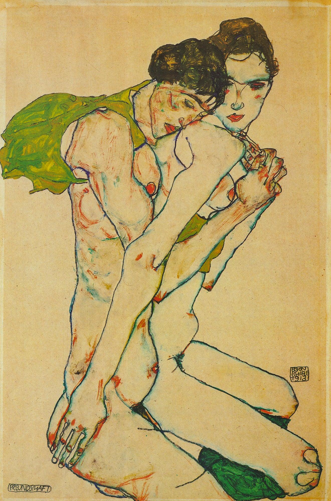 Egon Schiele 'Friendship' 1994 For Sale 1