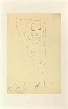 Nude Girl with Raised Arms  - Lithograph  - 2007