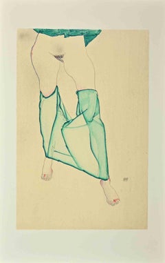 Standing Female Nude from the Waist Down  - Lithograph - 2007