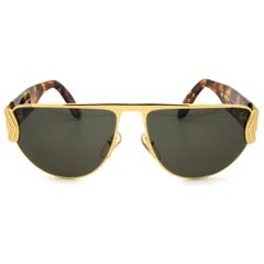 Gafas de sol de aviador Egon Von Furstenberg, Italia Años 80