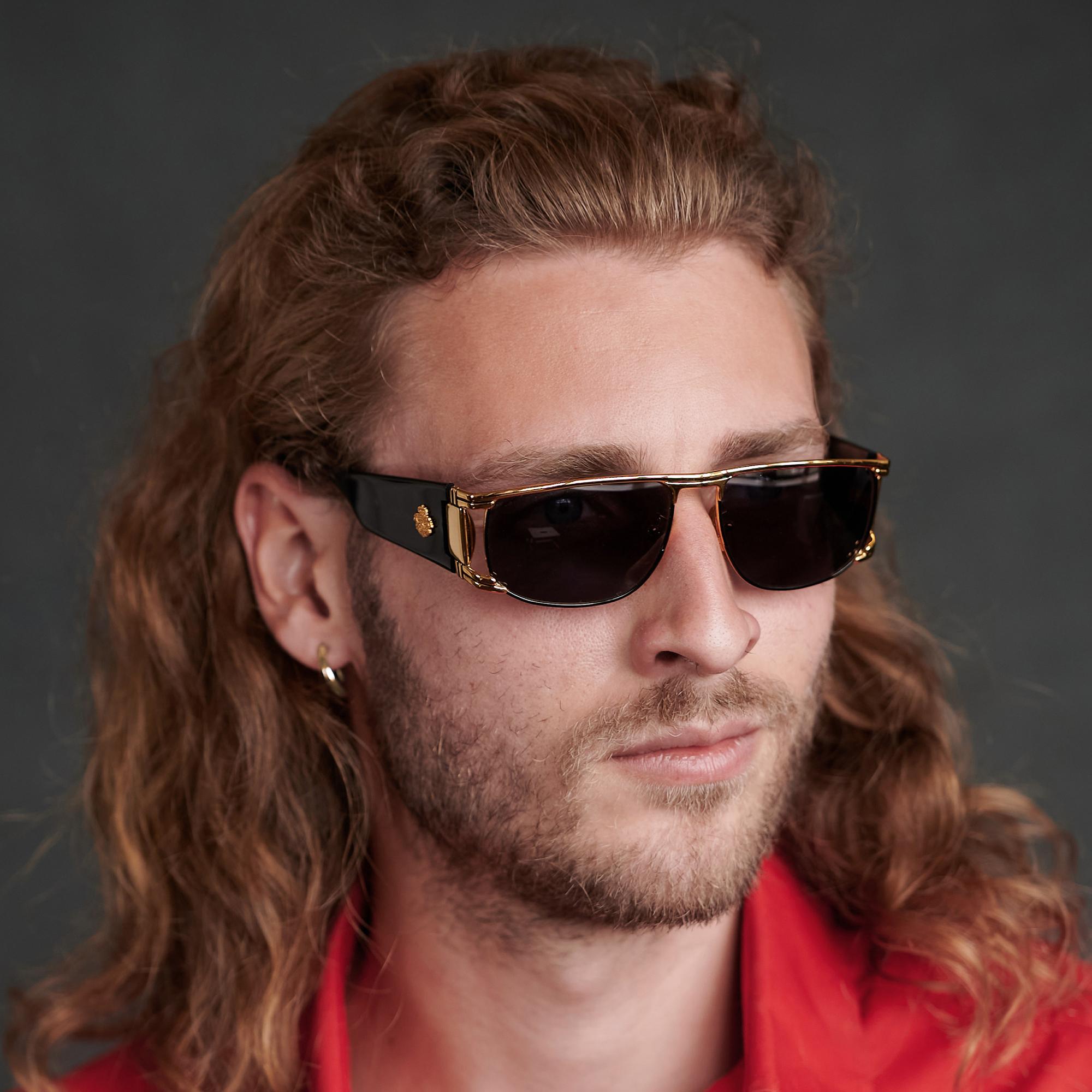Egon Von Furstenberg aviator sunglasses, Italy 80s For Sale 2