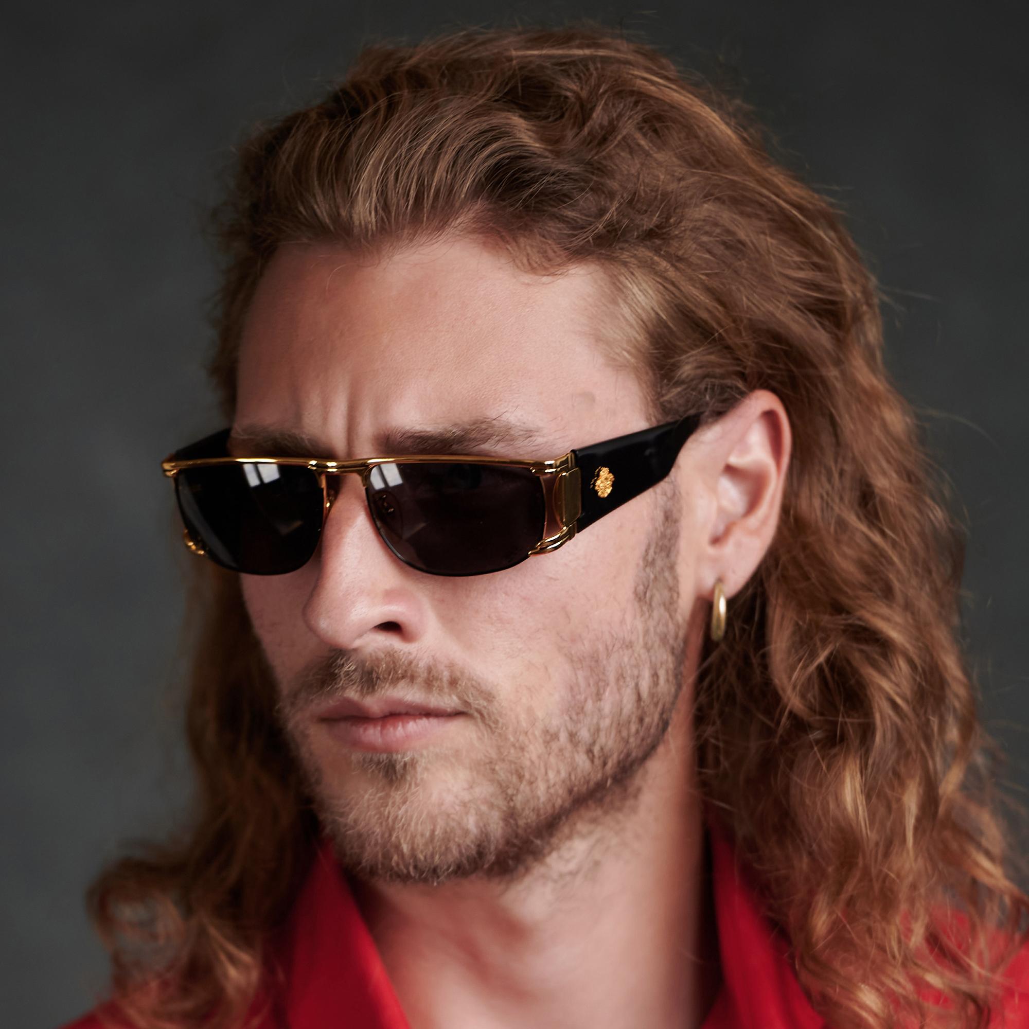 Egon Von Furstenberg aviator sunglasses, Italy 80s For Sale 3