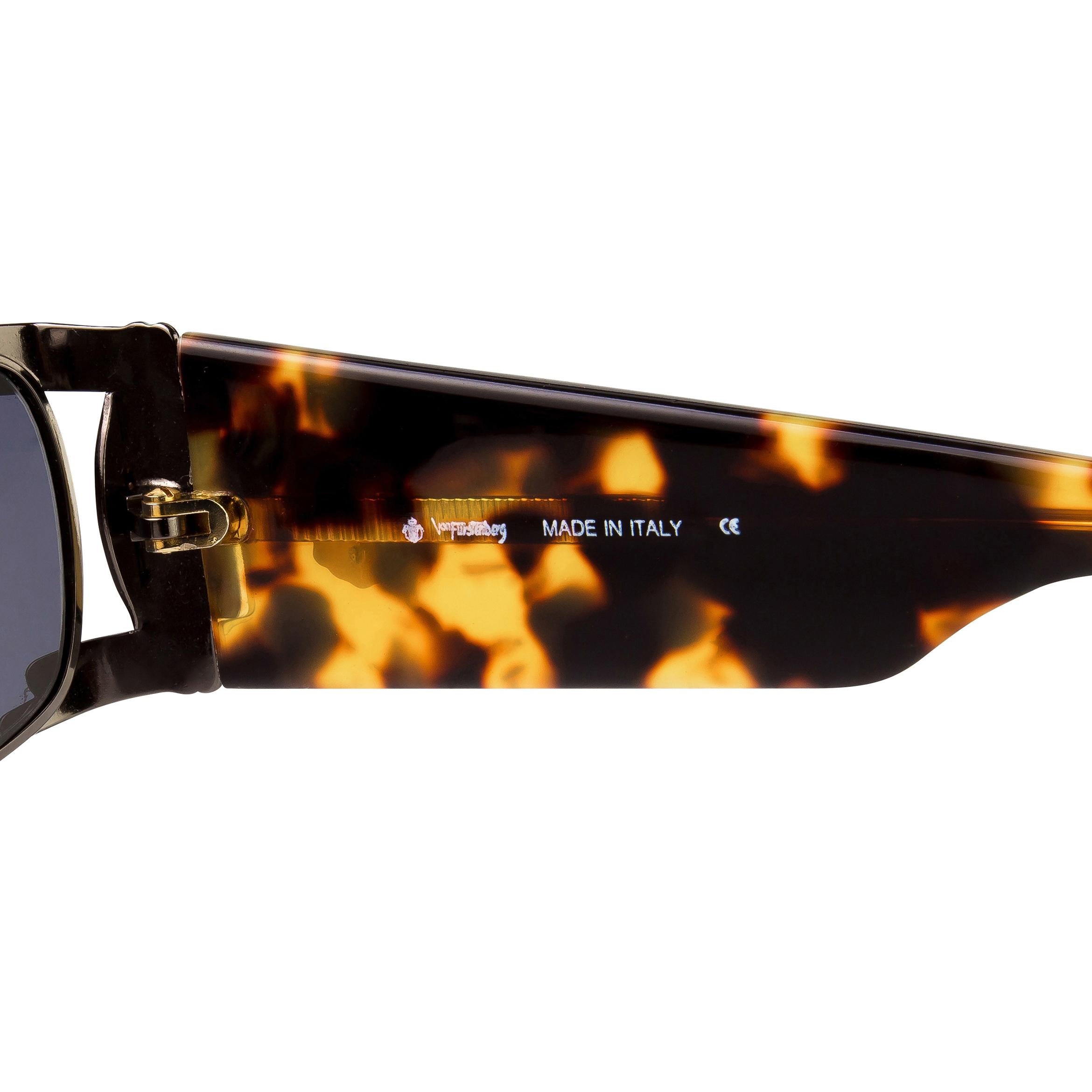 Egon Von Furstenberg aviator sunglasses, Italy 1980s In New Condition For Sale In Santa Clarita, CA