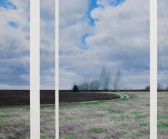 Peinture à l'huile « At the End of April » de 39" x 47" pouces par Egor Plotnikov