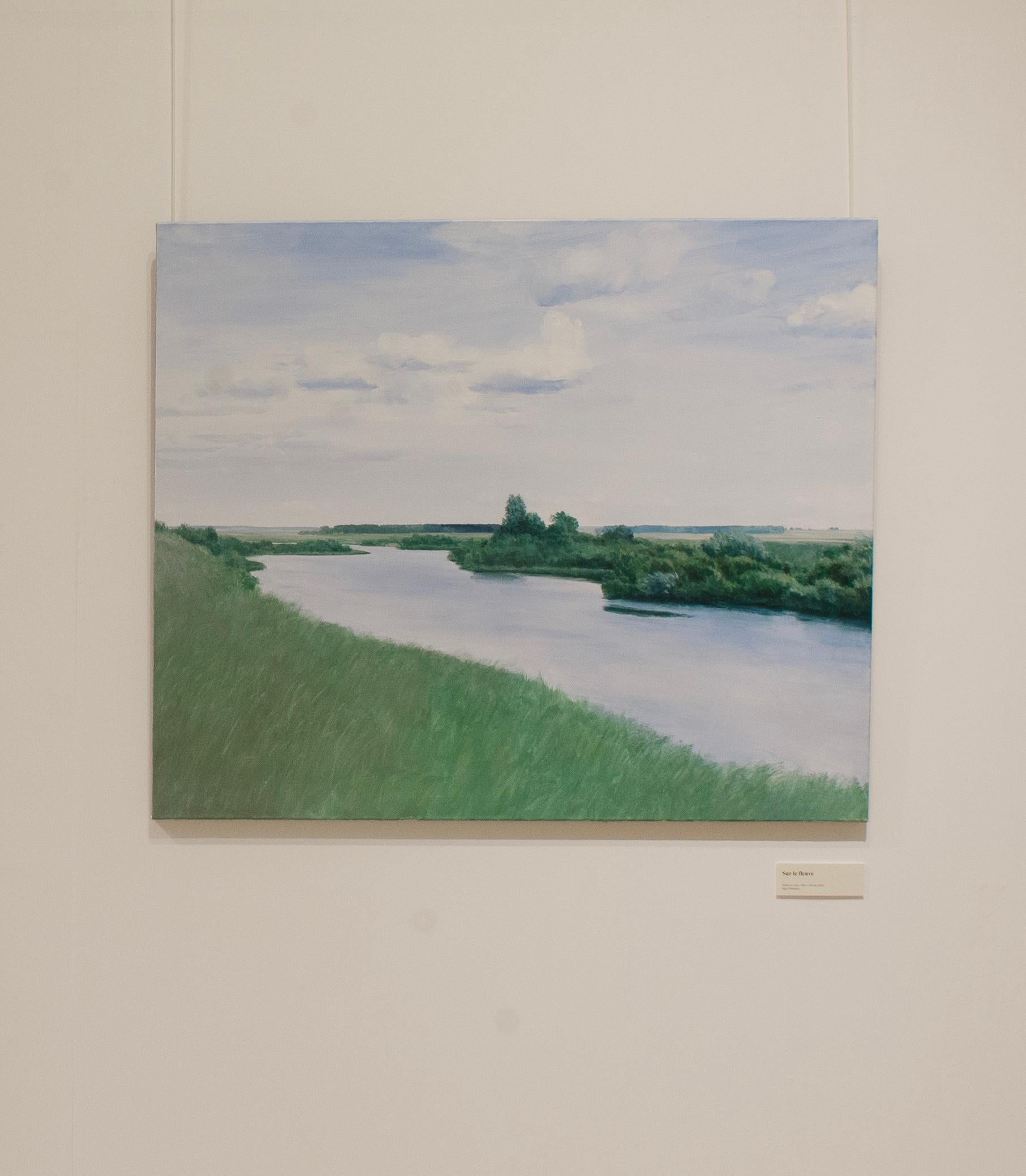« On the River », peinture à l'huile de 39