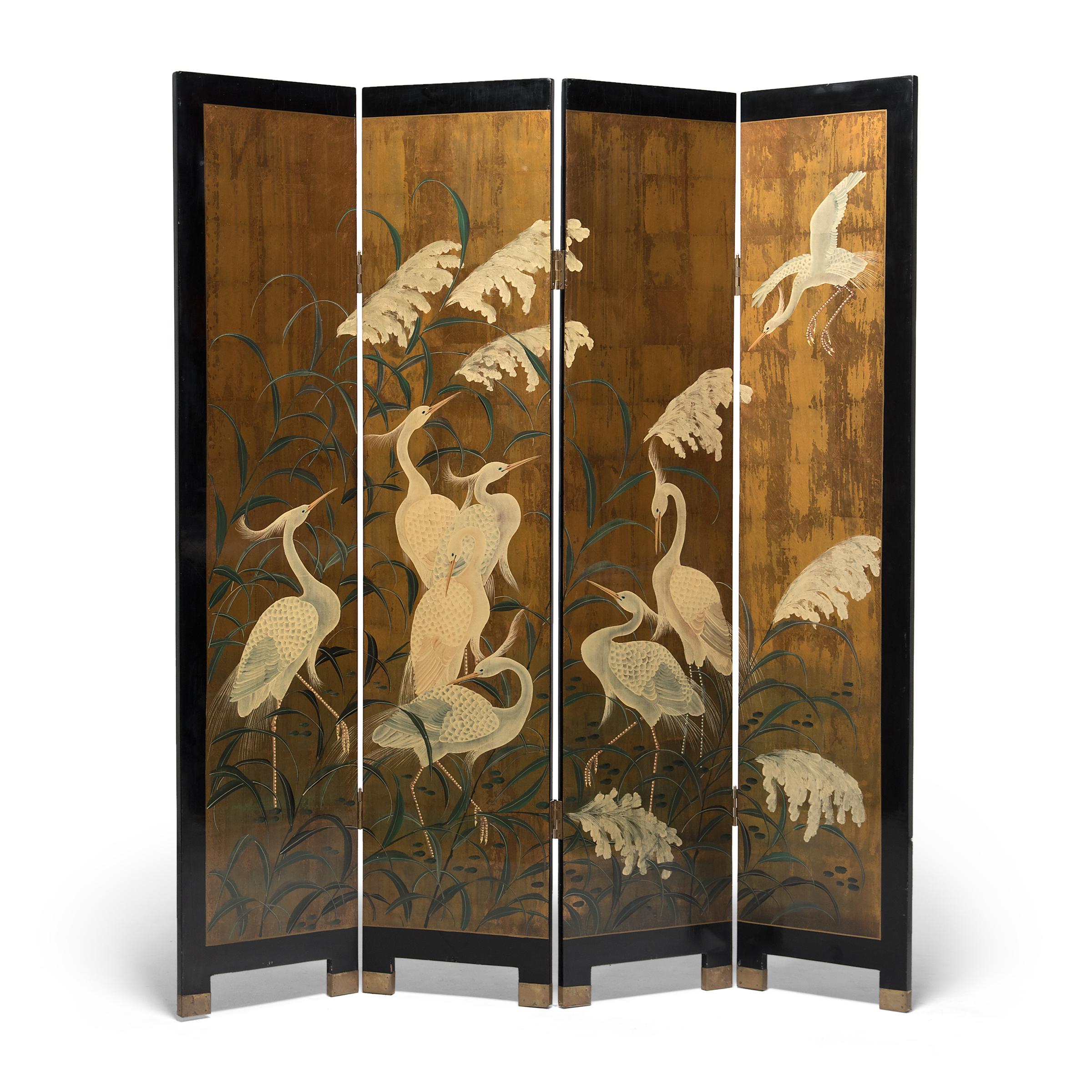 Used to partition a room and block unpleasant drafts, the standing screen has long been a fixture of Chinese and Japanese interiors. Carefully placed to instill harmony, a tall screen offered privacy and provided an expansive surface for fine