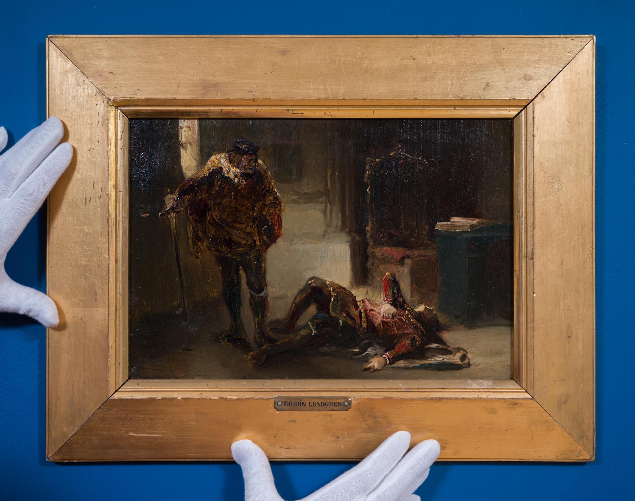 Asesinato de Clarence en la Torre; Escena de Ricardo III, Acto I, Esc. 4 - Painting de Egron Sellif Lundgren