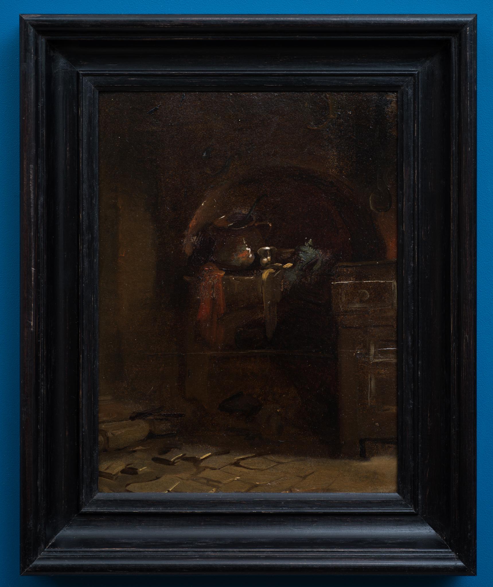 Egron Sellif Lundgren (1815-1875) Suède

Intérieur d'une cuisine, c. 1840

huile sur papier posé sur carton,
avec l'inscription 