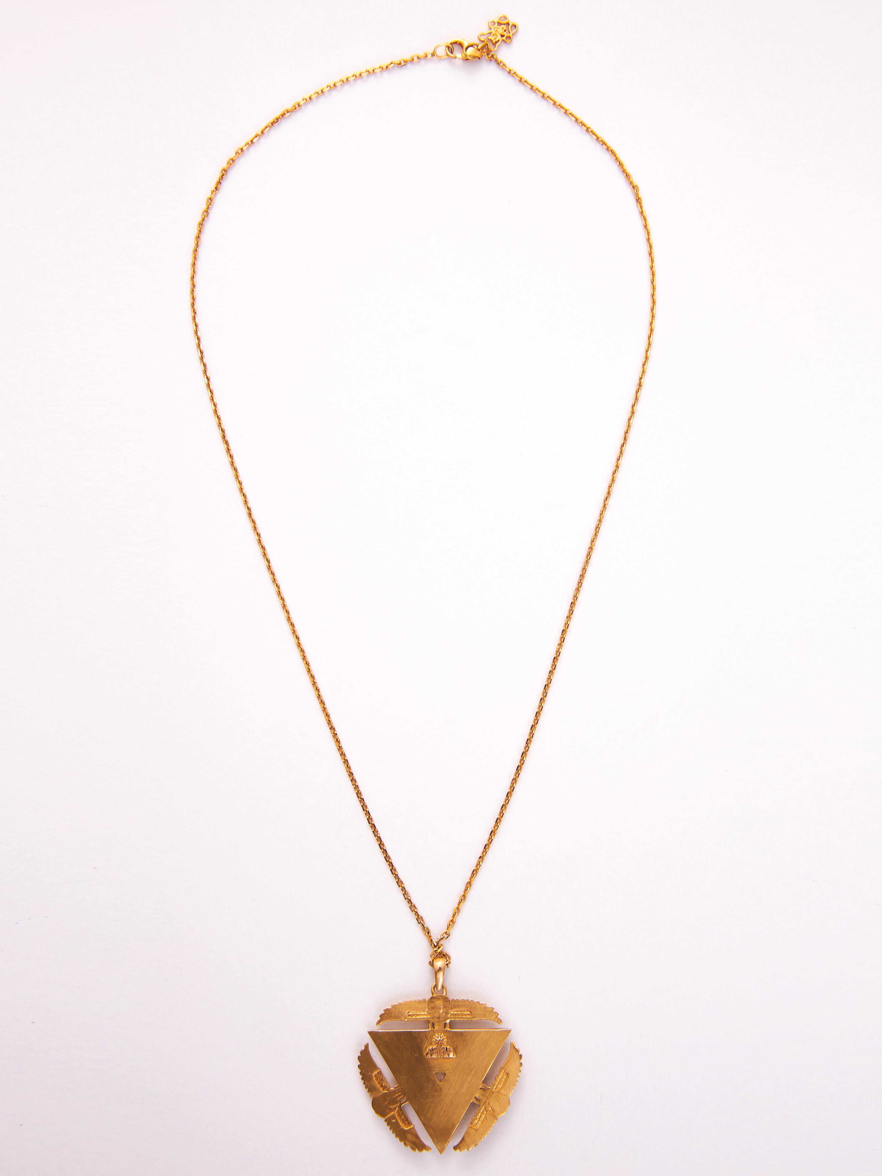Egypt Abracadabra Amulet in 18kt Gold & Diamond For Sale 1