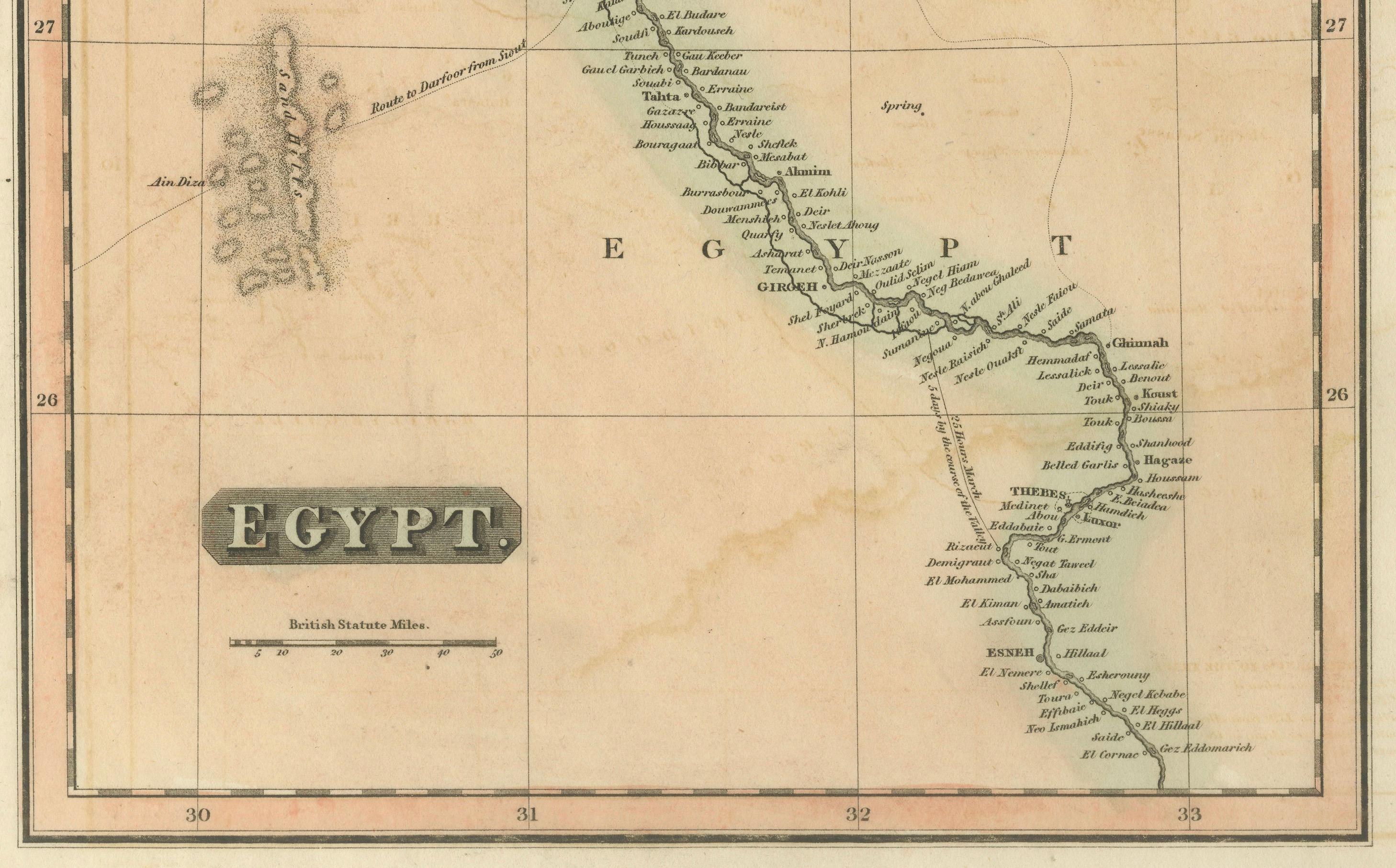 Egypt & Abyssinia – Original Nile Valley and Horn of Africa Maps, c.1817