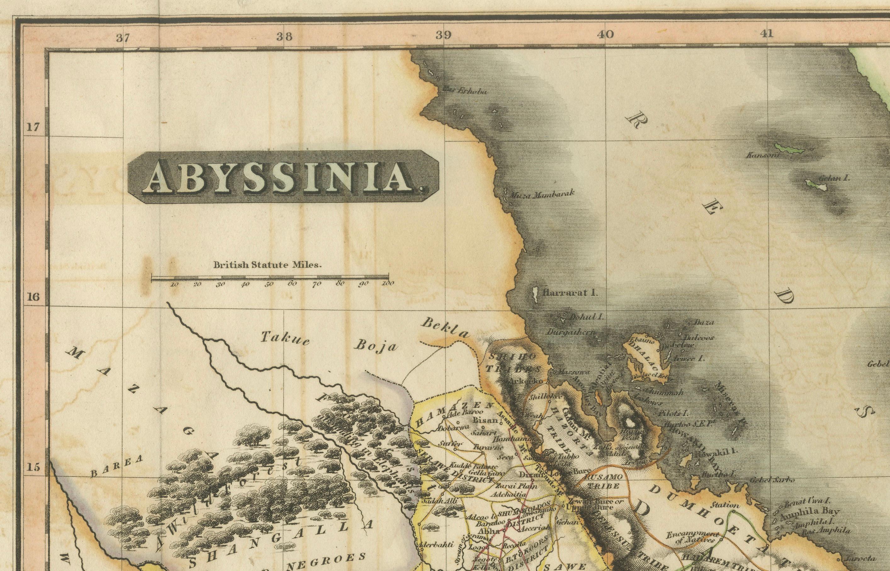 Egypt & Abyssinia – Original Nile Valley and Horn of Africa Maps, c.1817