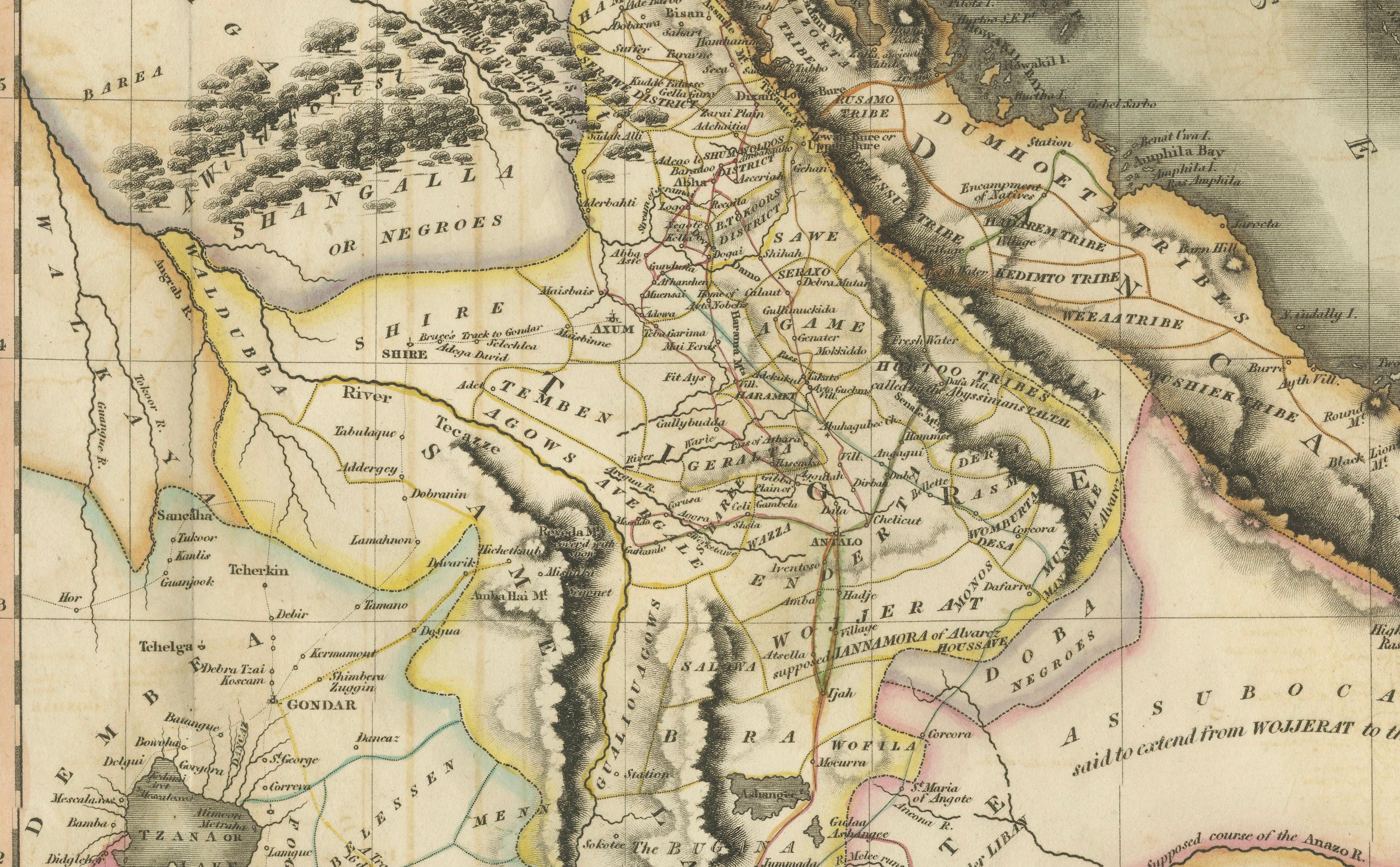Egypt & Abyssinia – Original Nile Valley and Horn of Africa Maps, c.1817
