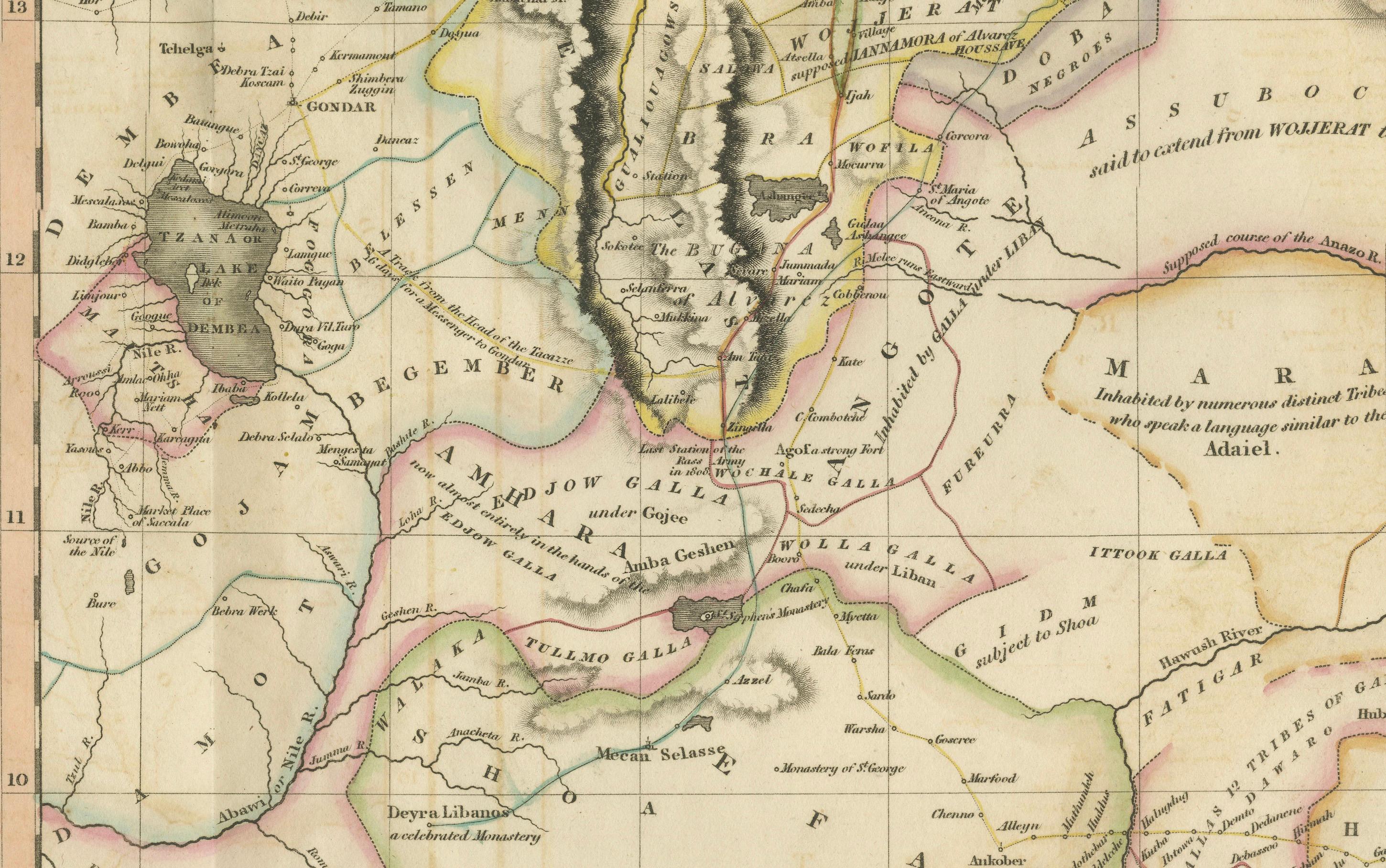 Egypt & Abyssinia – Original Nile Valley and Horn of Africa Maps, c.1817
