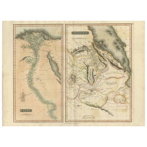 Egypt & Abyssinia – Original Nile Valley and Horn of Africa Maps, c.1817