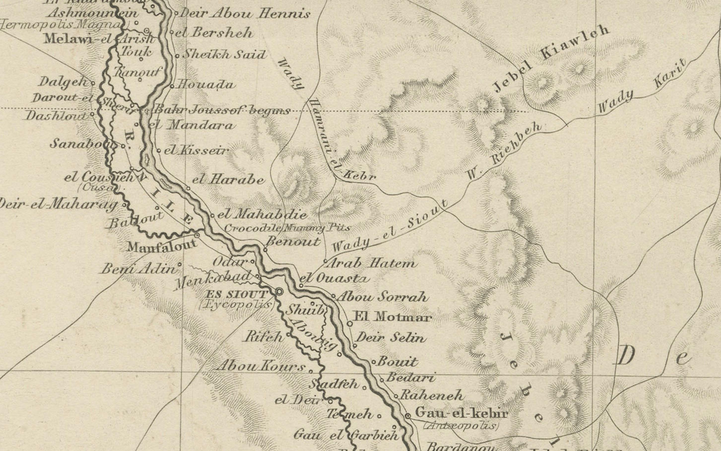 Egypt & Arabia Petraea – Large Nile Map, British Cartography, c.1815