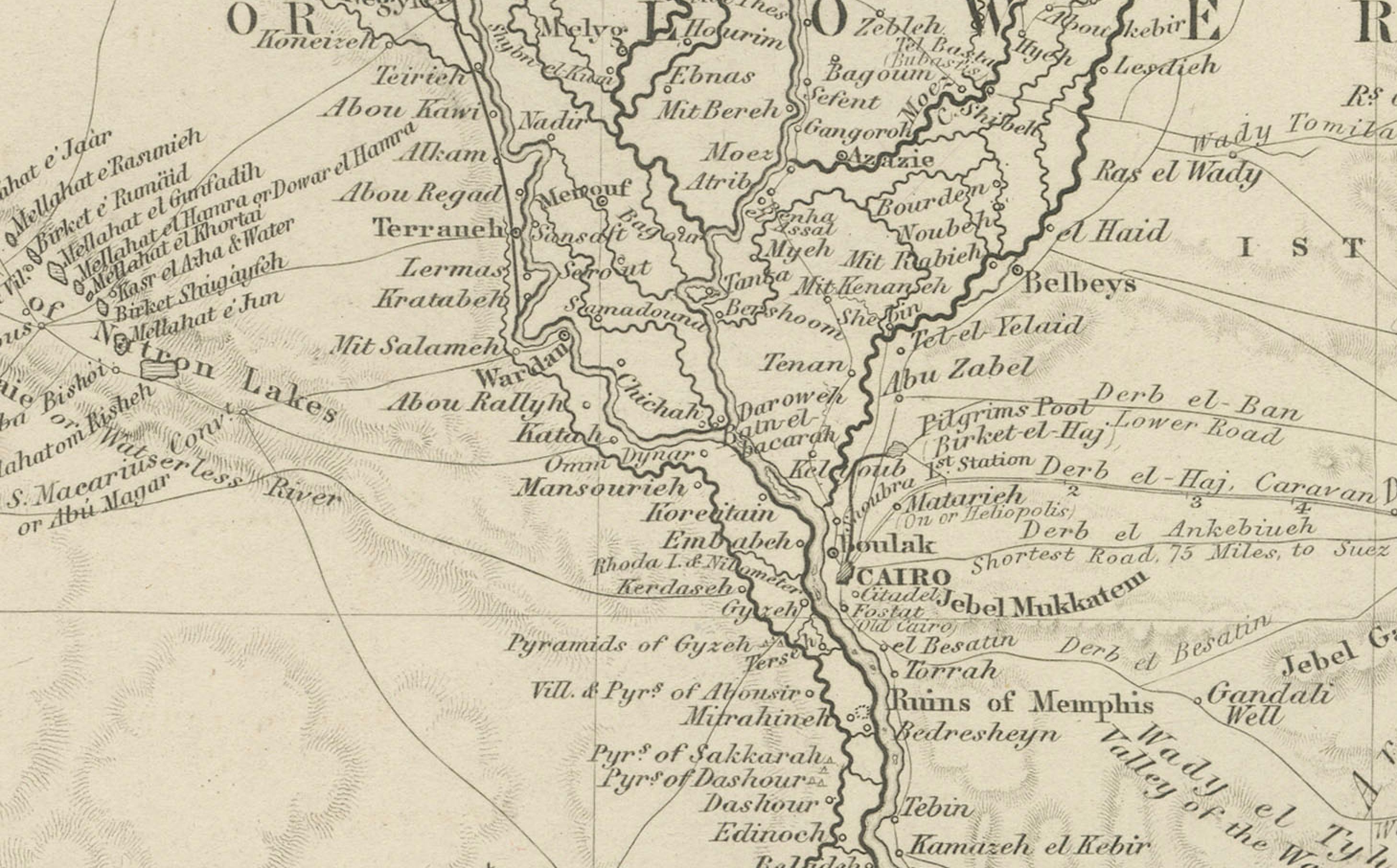 Egypt & Arabia Petraea – Large Nile Map, British Cartography, c.1815