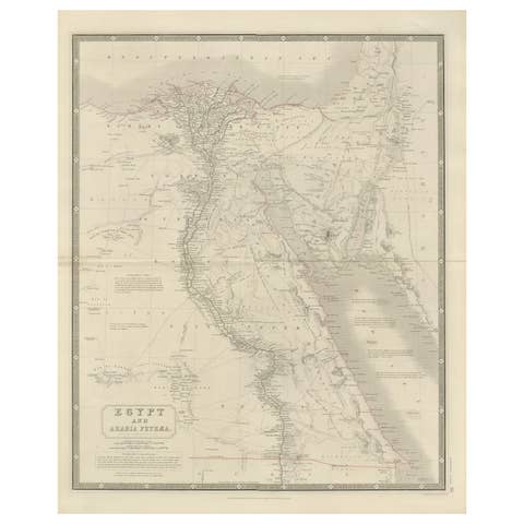 Egypt & Arabia Petraea – Large Nile Map, British Cartography, c.1815