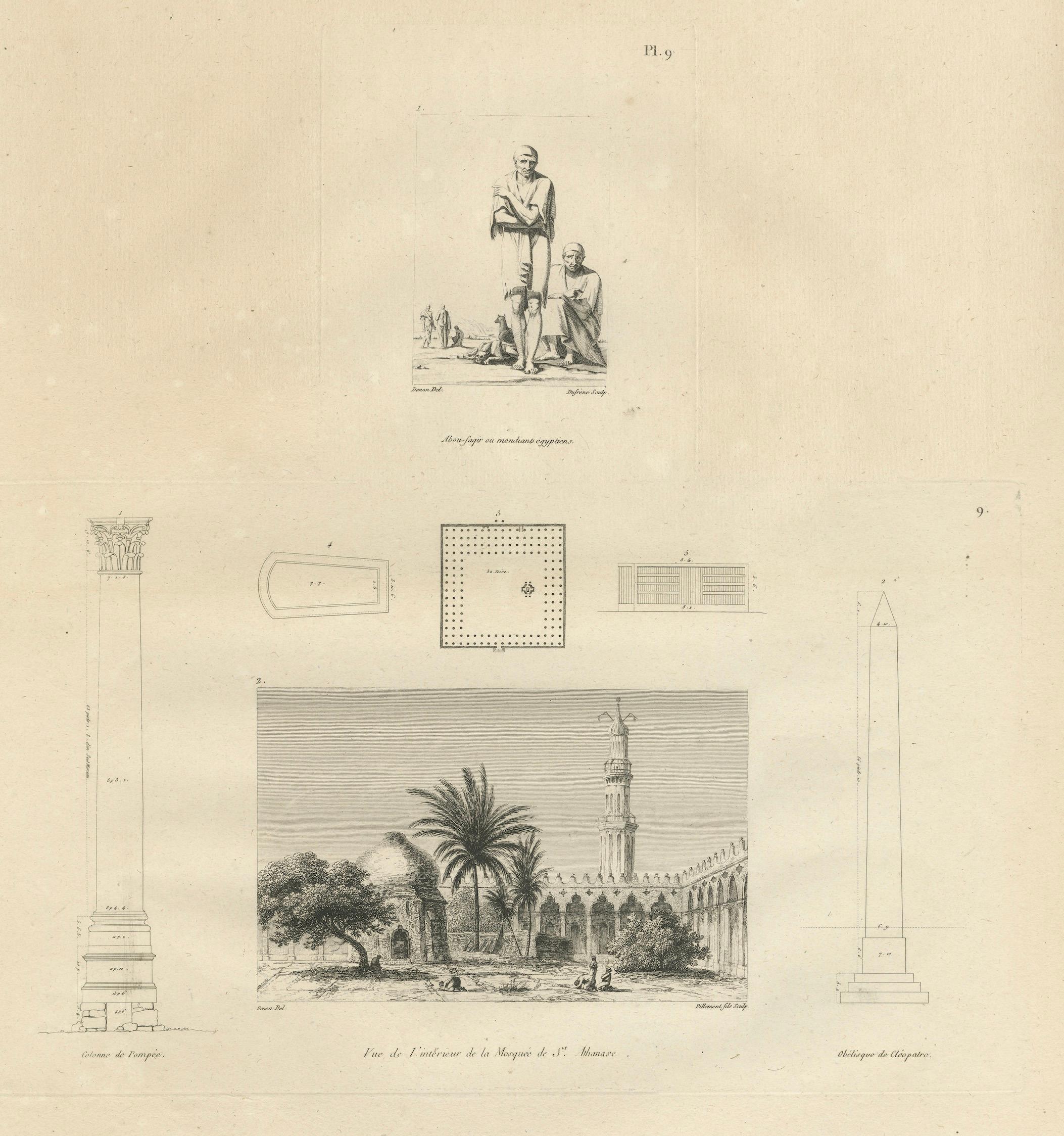 Egypt Architecture & Topography – Denon Voyage Egypt Copper Engravings 1802